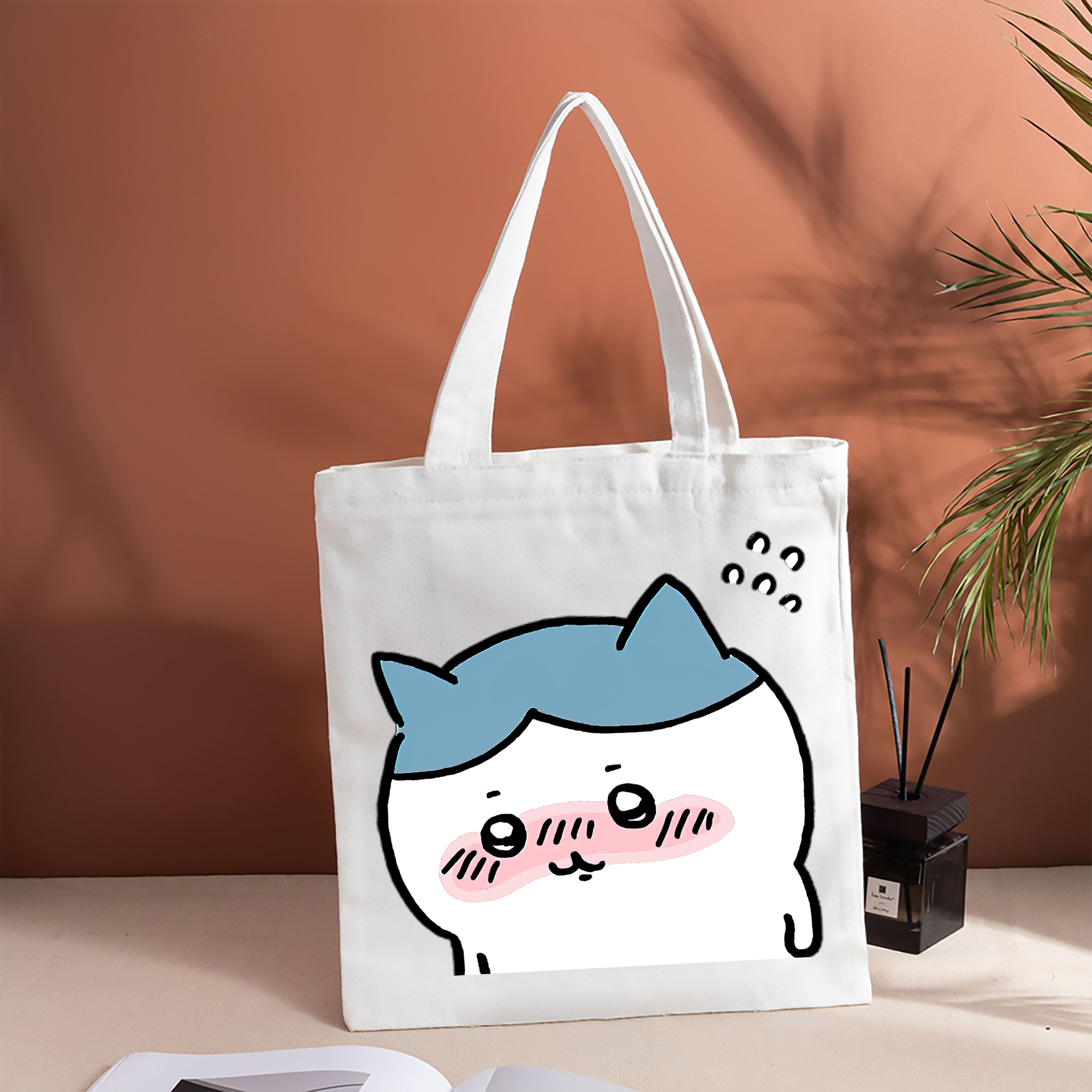 ちいかわ ハチワレ Chii-kawa hachiware 縦型キャンバス生地手提げバッグ　トートバッグ