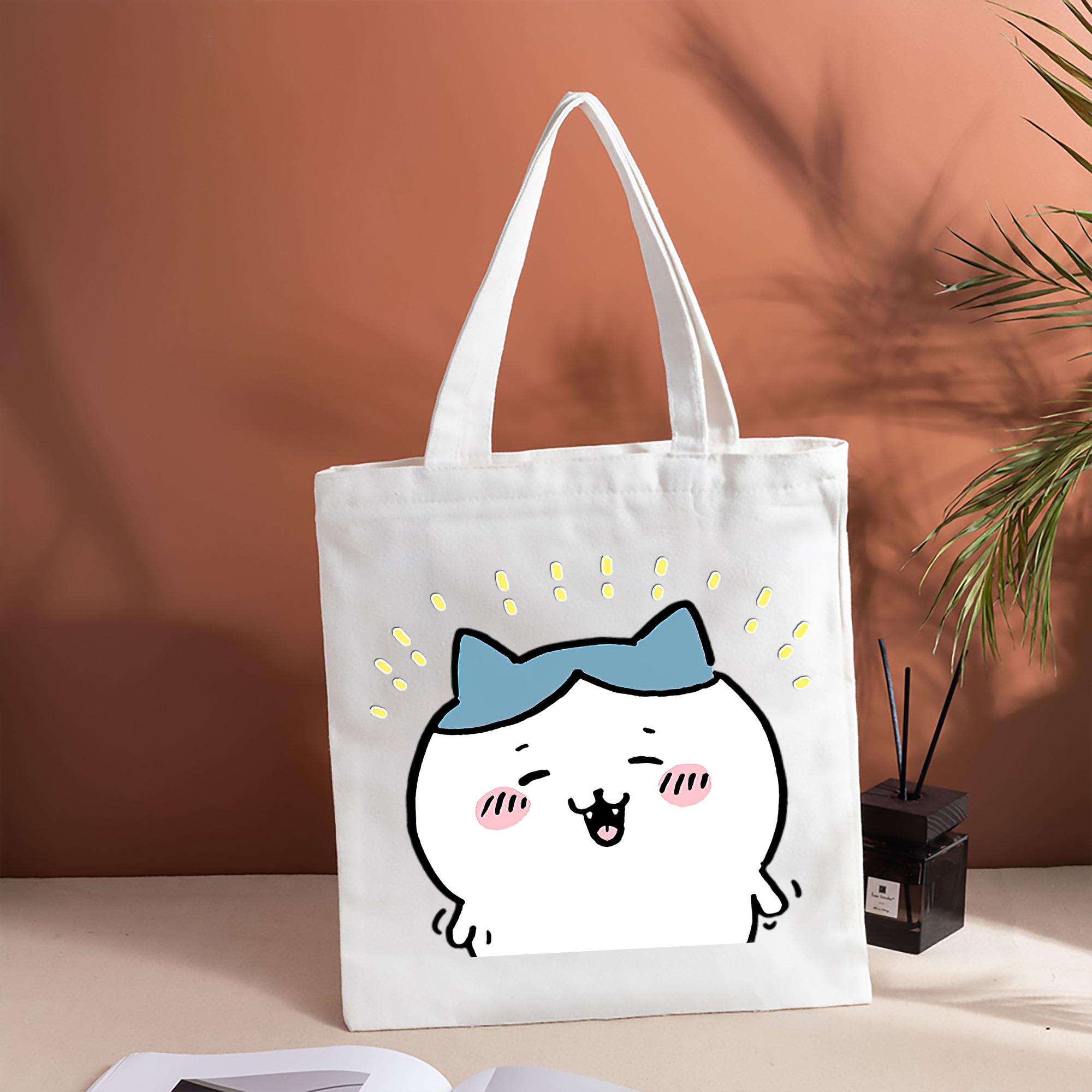 ちいかわ ハチワレ Chii-kawa hachiware 縦型キャンバス生地手提げバッグ　トートバッグ