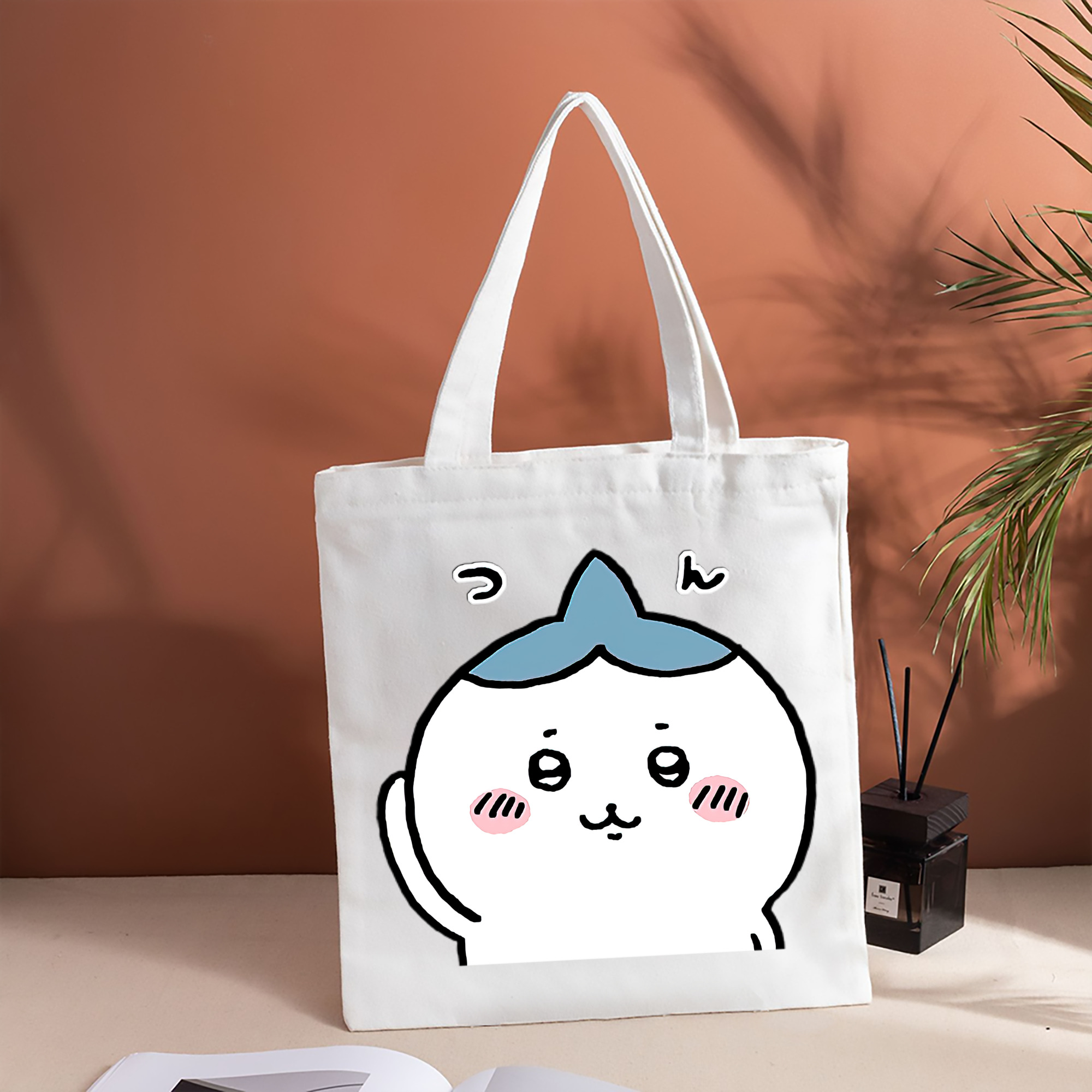 ちいかわ ハチワレ Chii-kawa hachiware 縦型キャンバス生地手提げバッグ　トートバッグ