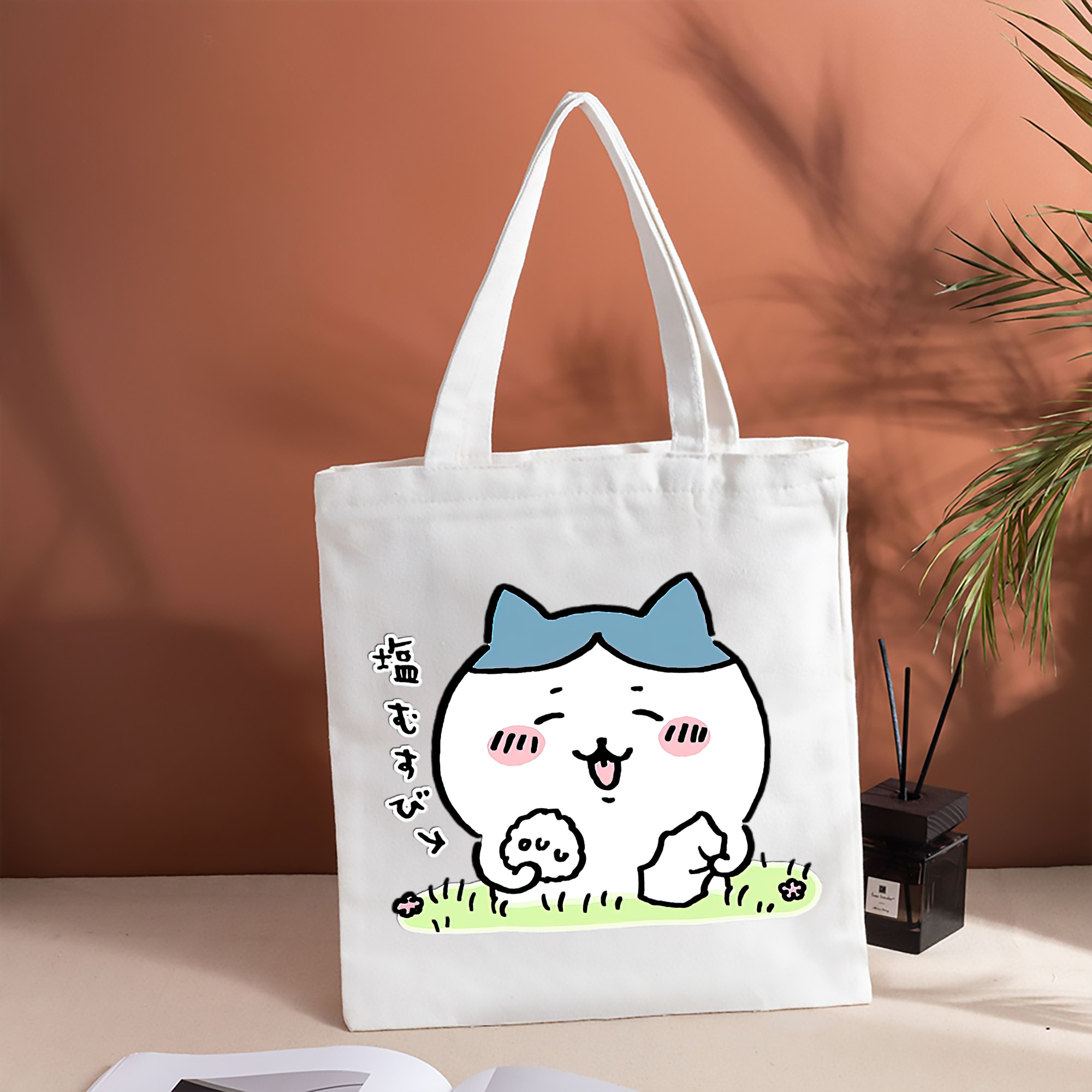 ちいかわ ハチワレ Chii-kawa hachiware 縦型キャンバス生地手提げバッグ　トートバッグ