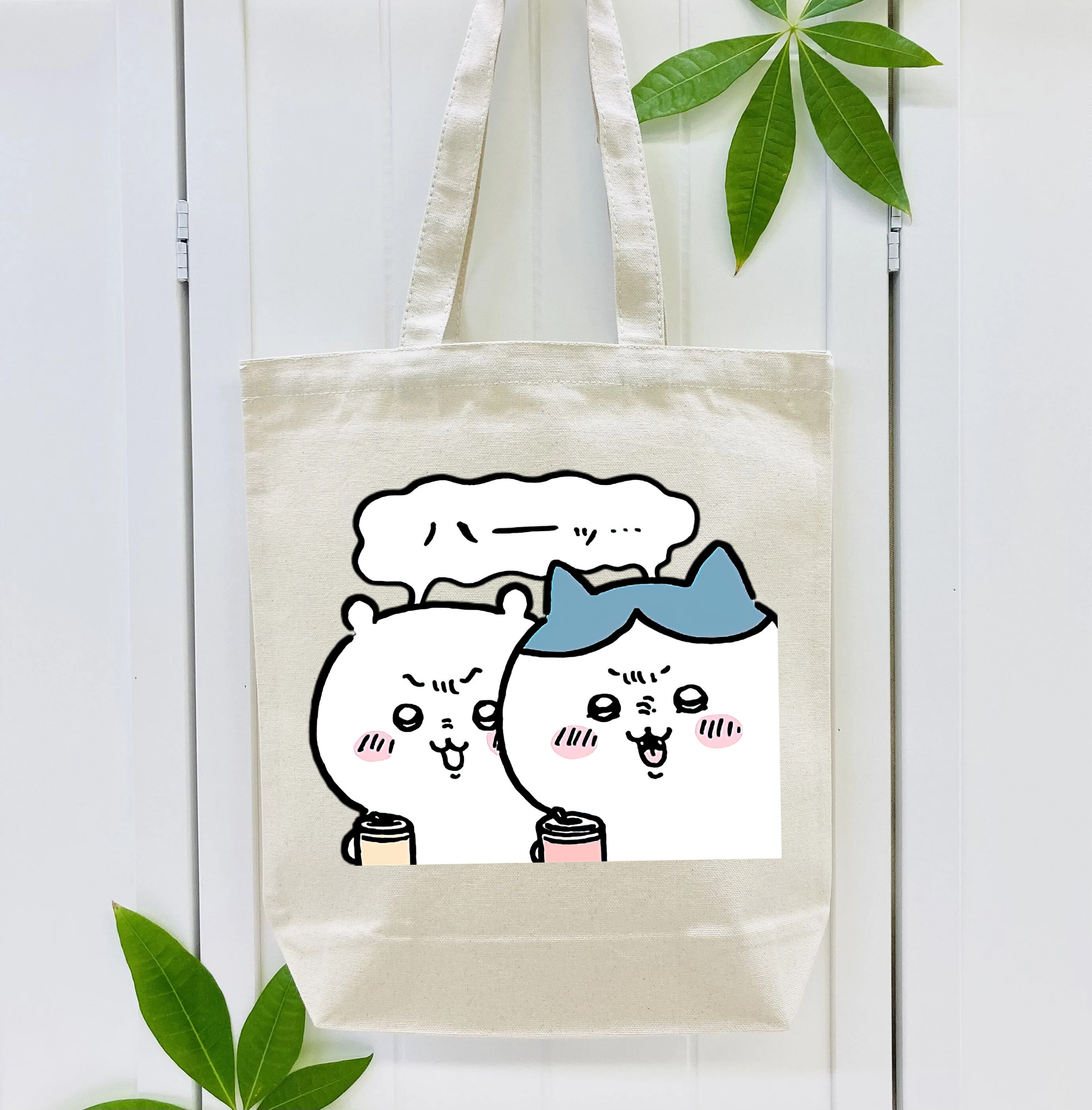 ちいかわ ハチワレ Chii-kawa hachiware 縦型キャンバス生地手提げバッグ　トートバッグ