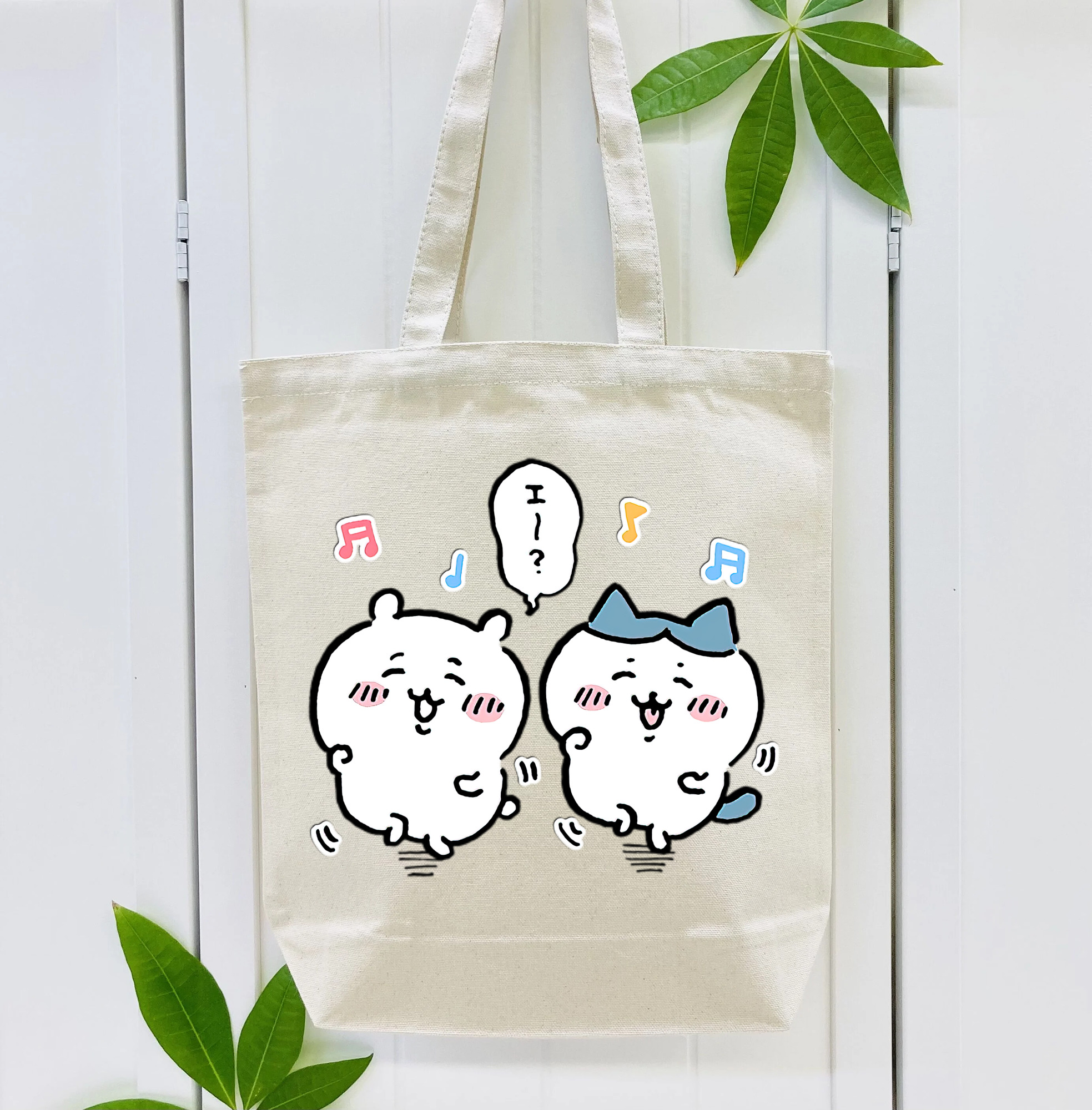 ちいかわ ハチワレ Chii-kawa hachiware 縦型キャンバス生地手提げバッグ　トートバッグ