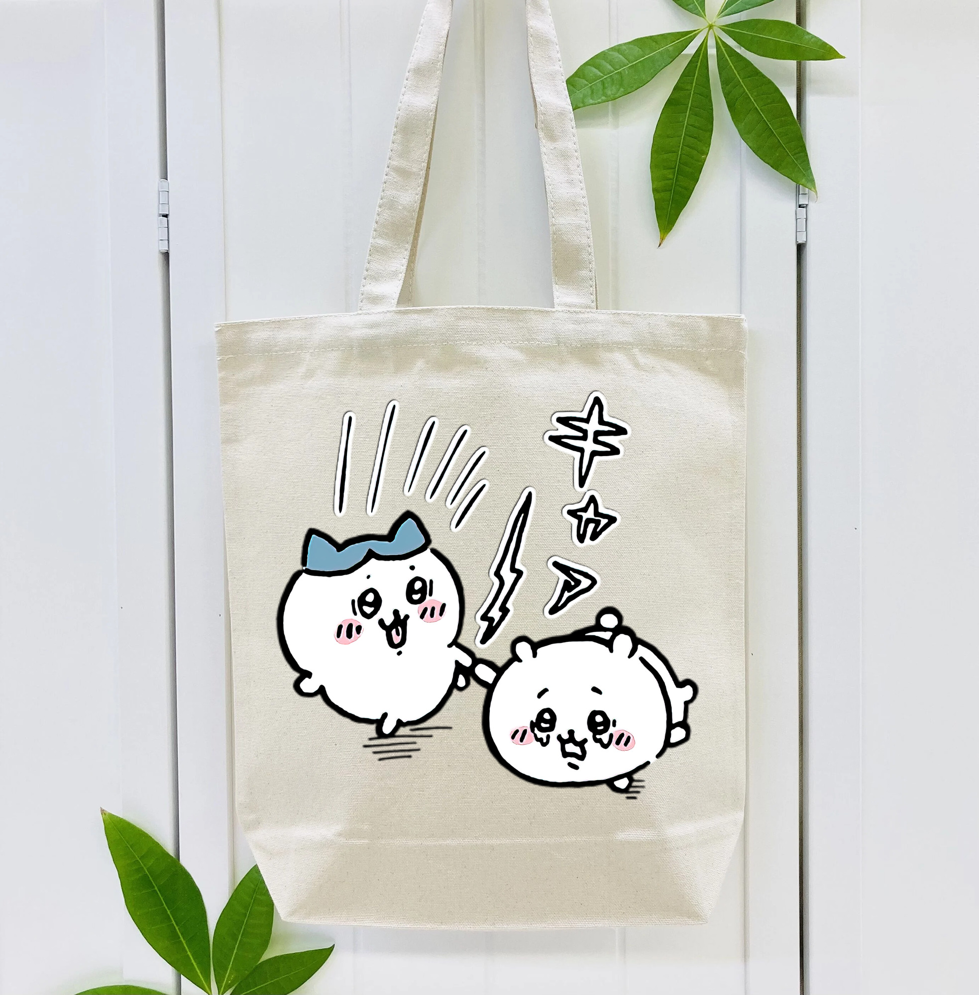 ちいかわ ハチワレ Chii-kawa hachiware 縦型キャンバス生地手提げバッグ　トートバッグ