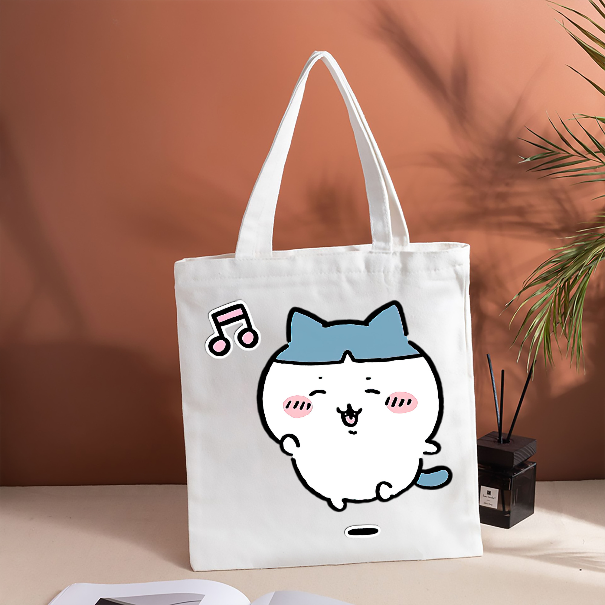 ちいかわ ハチワレ Chii-kawa hachiware 縦型キャンバス生地手提げバッグ　トートバッグ