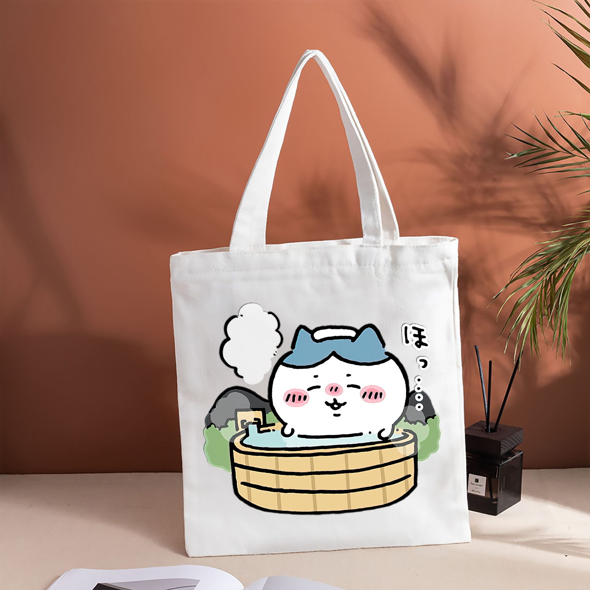 ちいかわ ハチワレ Chii-kawa hachiware 縦型キャンバス生地手提げバッグ　トートバッグ