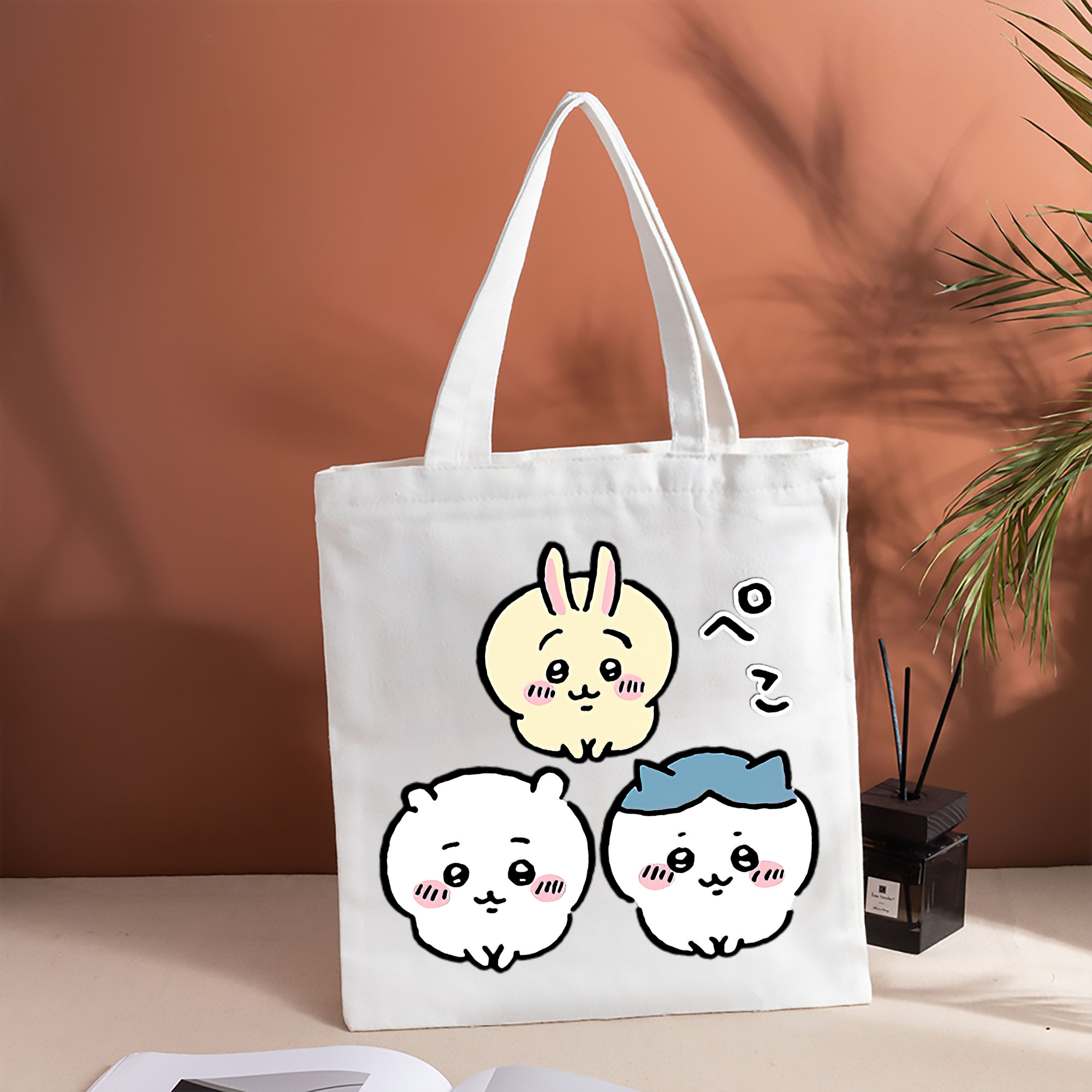ちいかわ うさぎ Chii-kawa usagi 縦型キャンバス生地手提げバッグ　トートバッグ