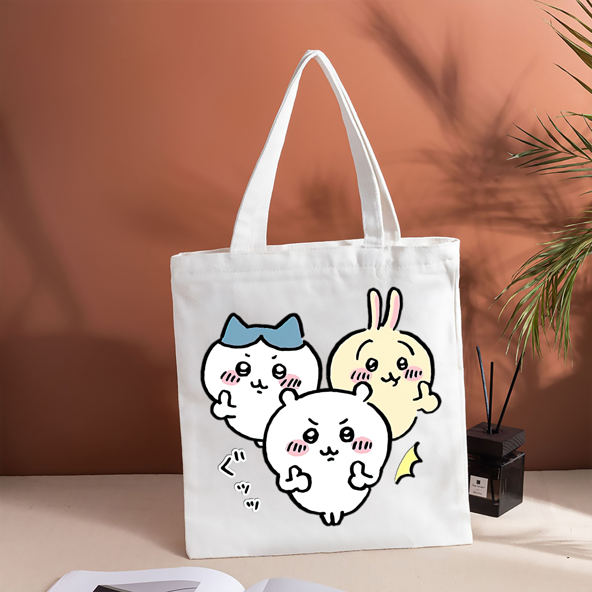 ちいかわ うさぎ Chii-kawa usagi 縦型キャンバス生地手提げバッグ　トートバッグ