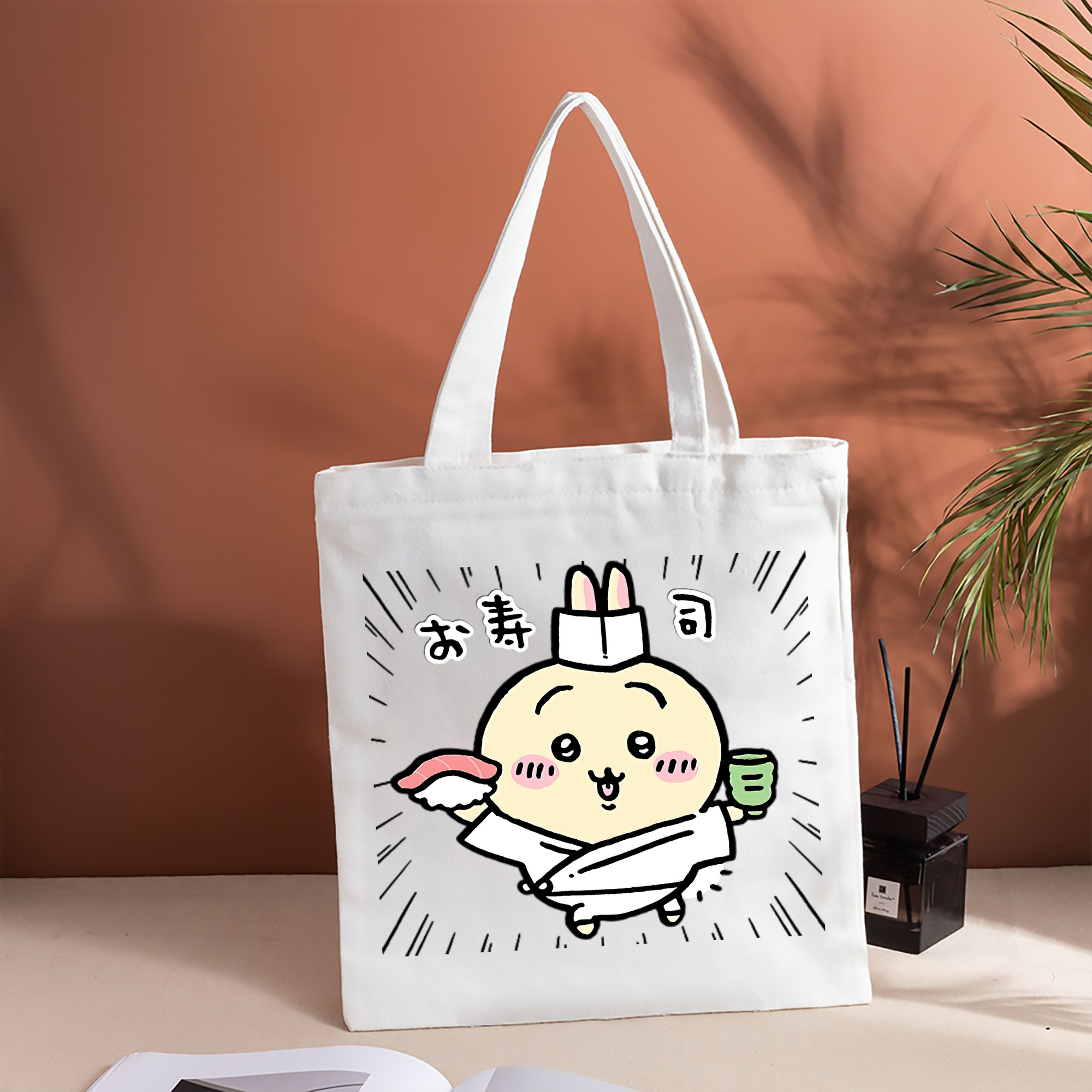 ちいかわ うさぎ Chii-kawa usagi 縦型キャンバス生地手提げバッグ　トートバッグ