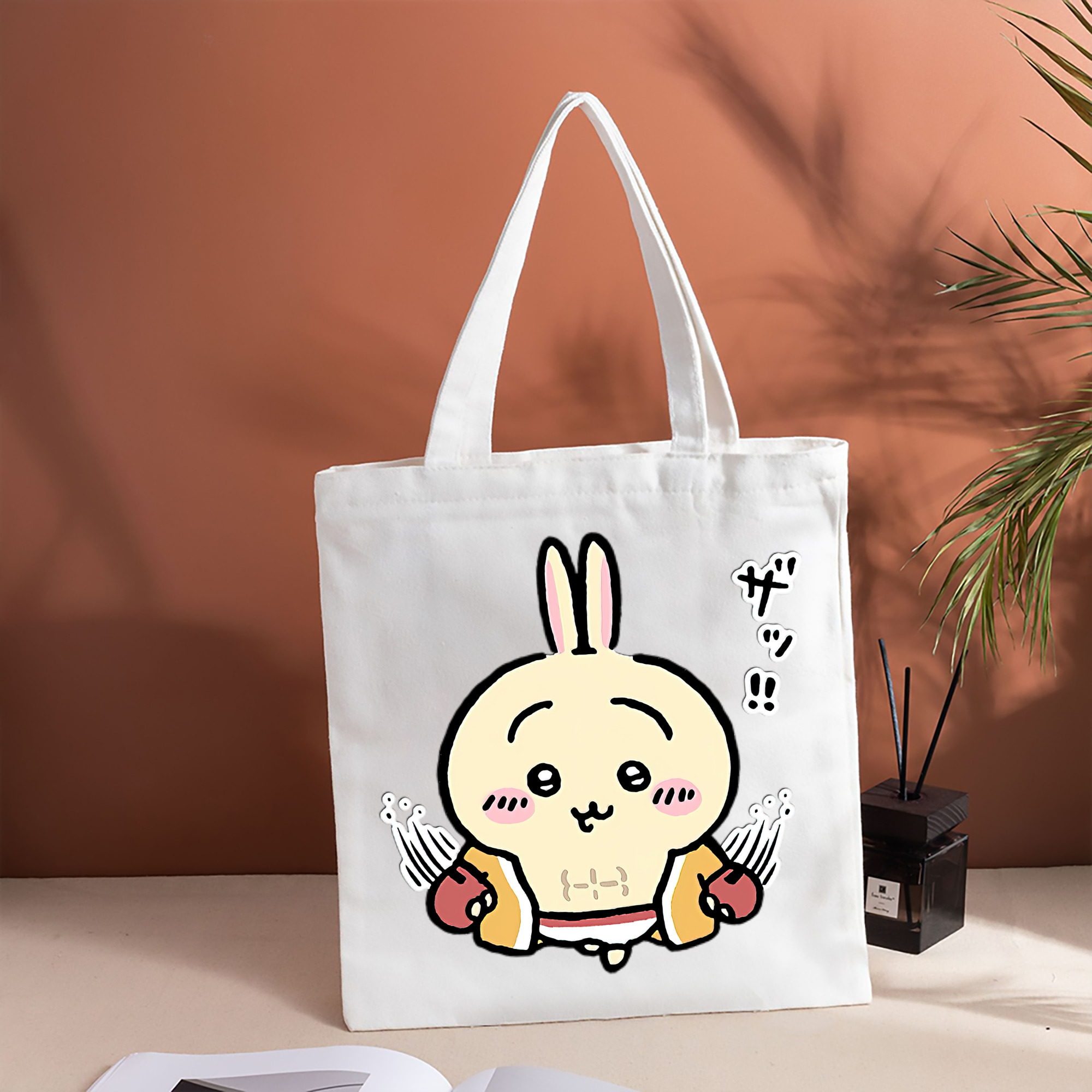 ちいかわ うさぎ Chii-kawa usagi 縦型キャンバス生地手提げバッグ　トートバッグ