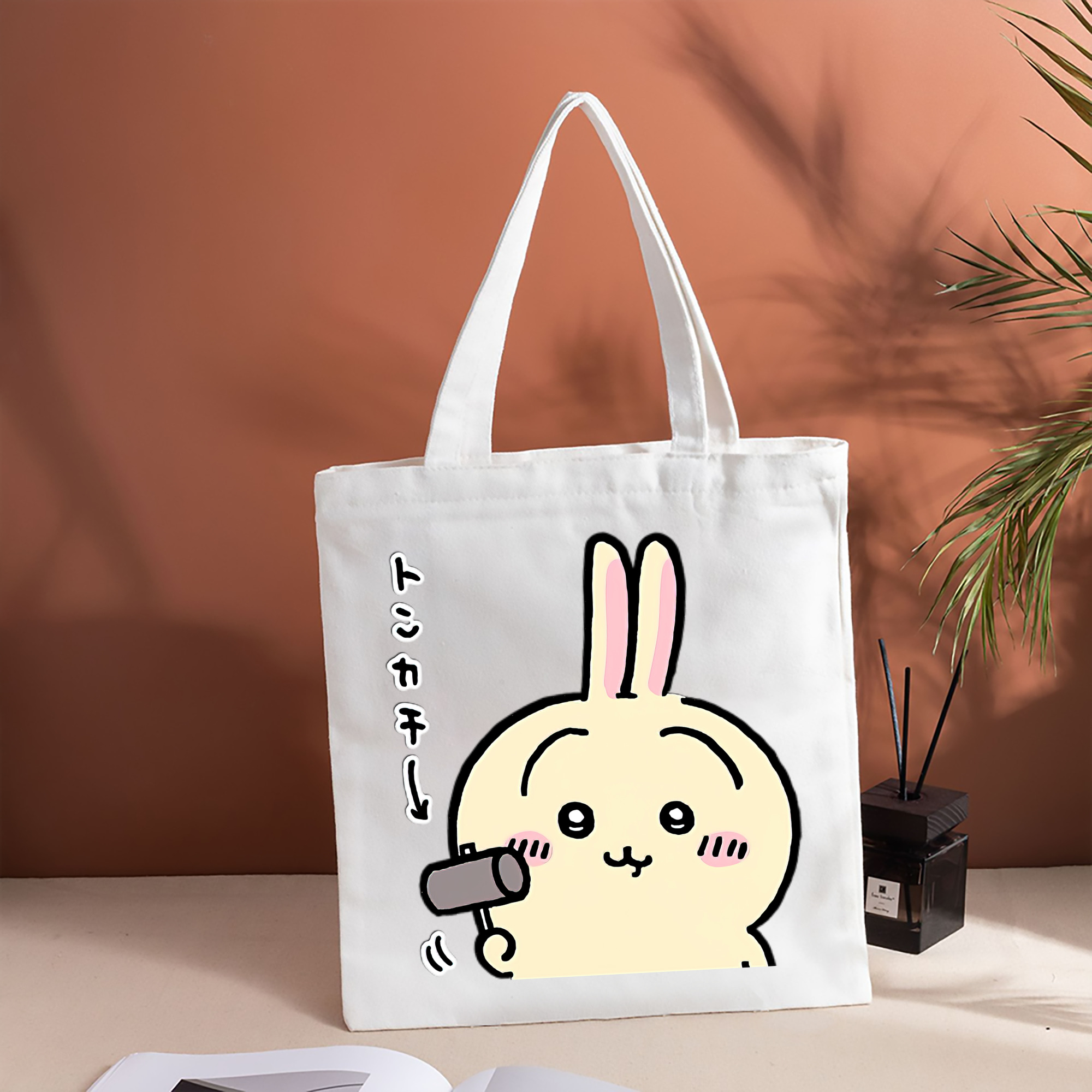 ちいかわ うさぎ Chii-kawa usagi 縦型キャンバス生地手提げバッグ　トートバッグ