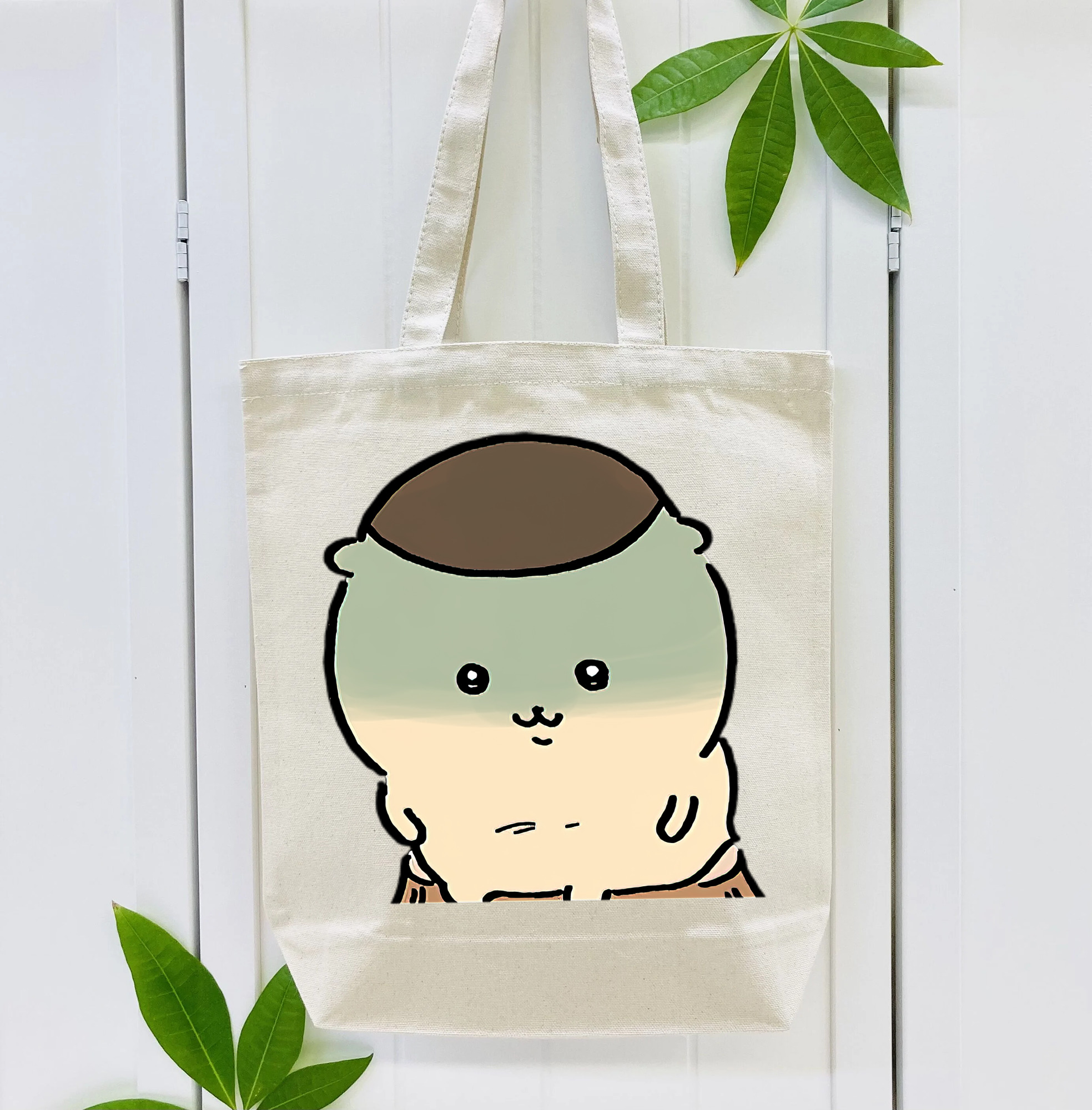 ちいかわ くりまんじゅう Chii-kawa kuri manjū 縦型キャンバス生地手提げバッグ　トートバッグ