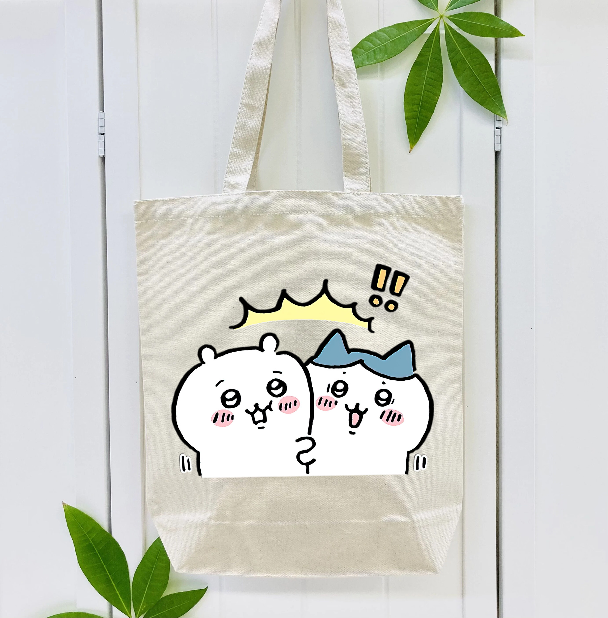 ちいかわ ハチワレ Chii-kawa hachiware 縦型キャンバス生地手提げバッグ　トートバッグ