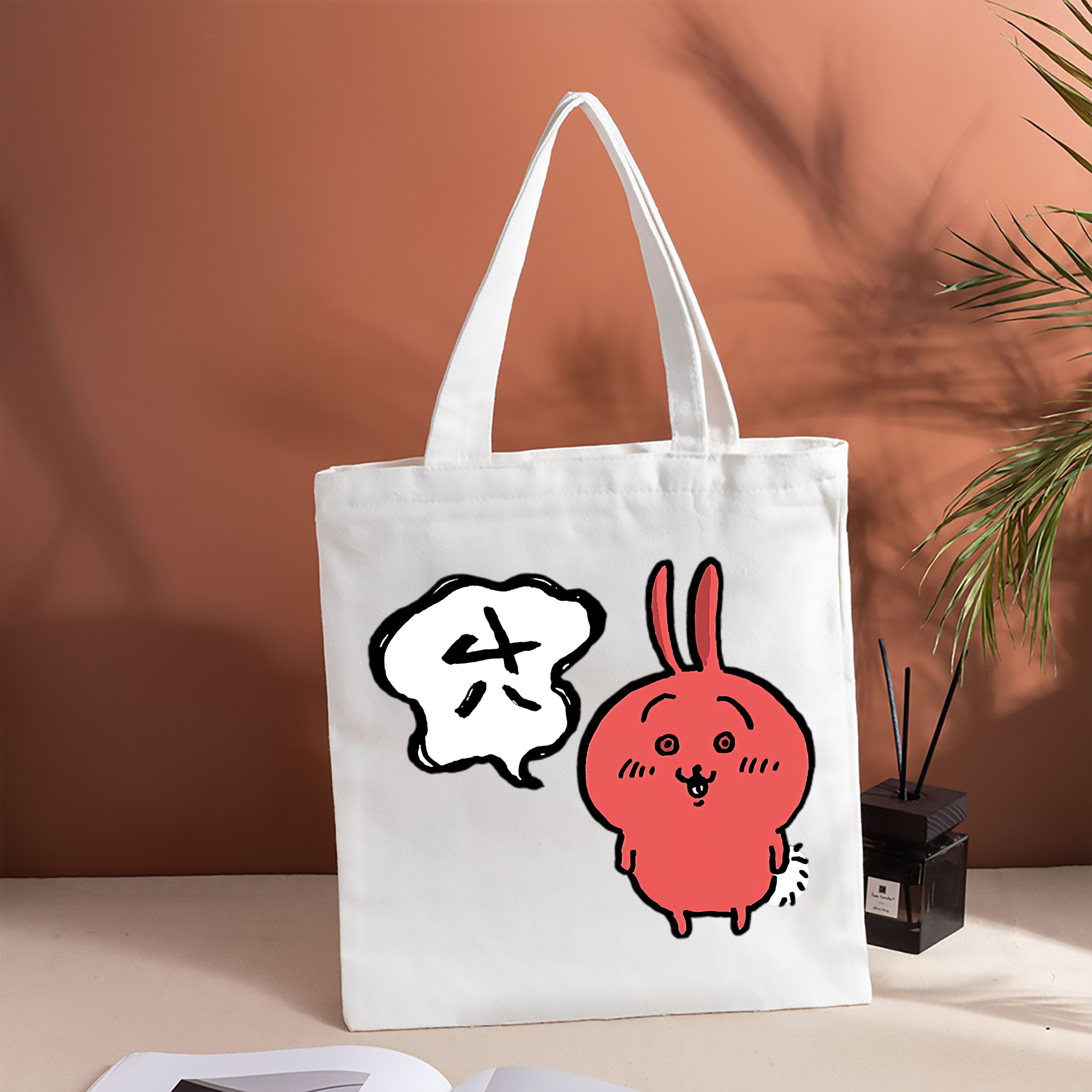 ちいかわ ハチワレ Chii-kawa hachiware 縦型キャンバス生地手提げバッグ　トートバッグ