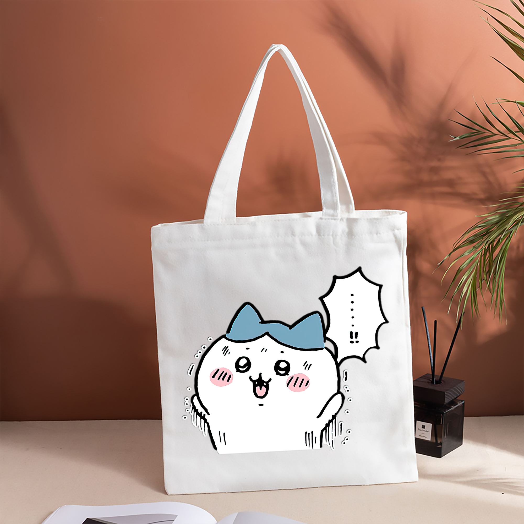 ちいかわ ハチワレ Chii-kawa hachiware 縦型キャンバス生地手提げバッグ　トートバッグ