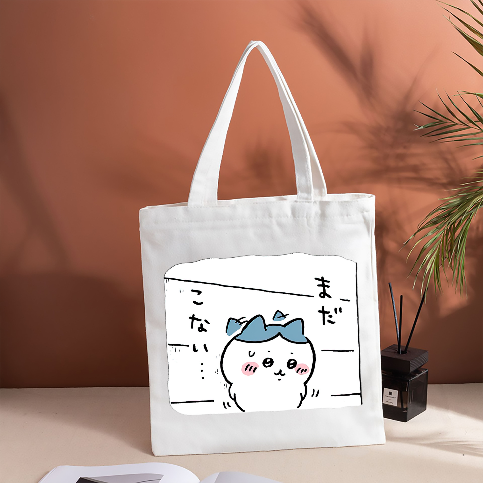 ちいかわ ハチワレ Chii-kawa hachiware 縦型キャンバス生地手提げバッグ　トートバッグ