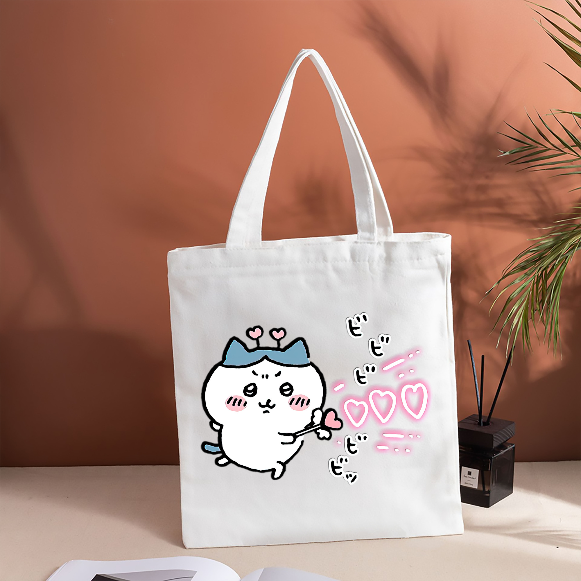 ちいかわ ハチワレ Chii-kawa hachiware 縦型キャンバス生地手提げバッグ　トートバッグ