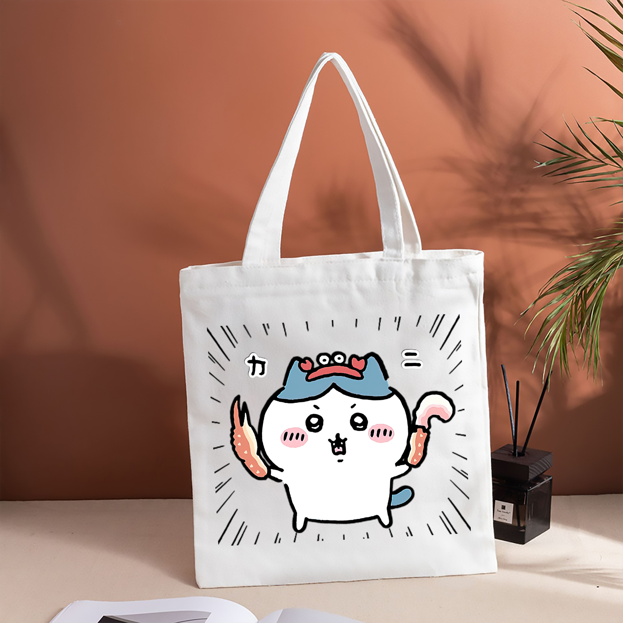ちいかわ ハチワレ Chii-kawa hachiware 縦型キャンバス生地手提げバッグ　トートバッグ