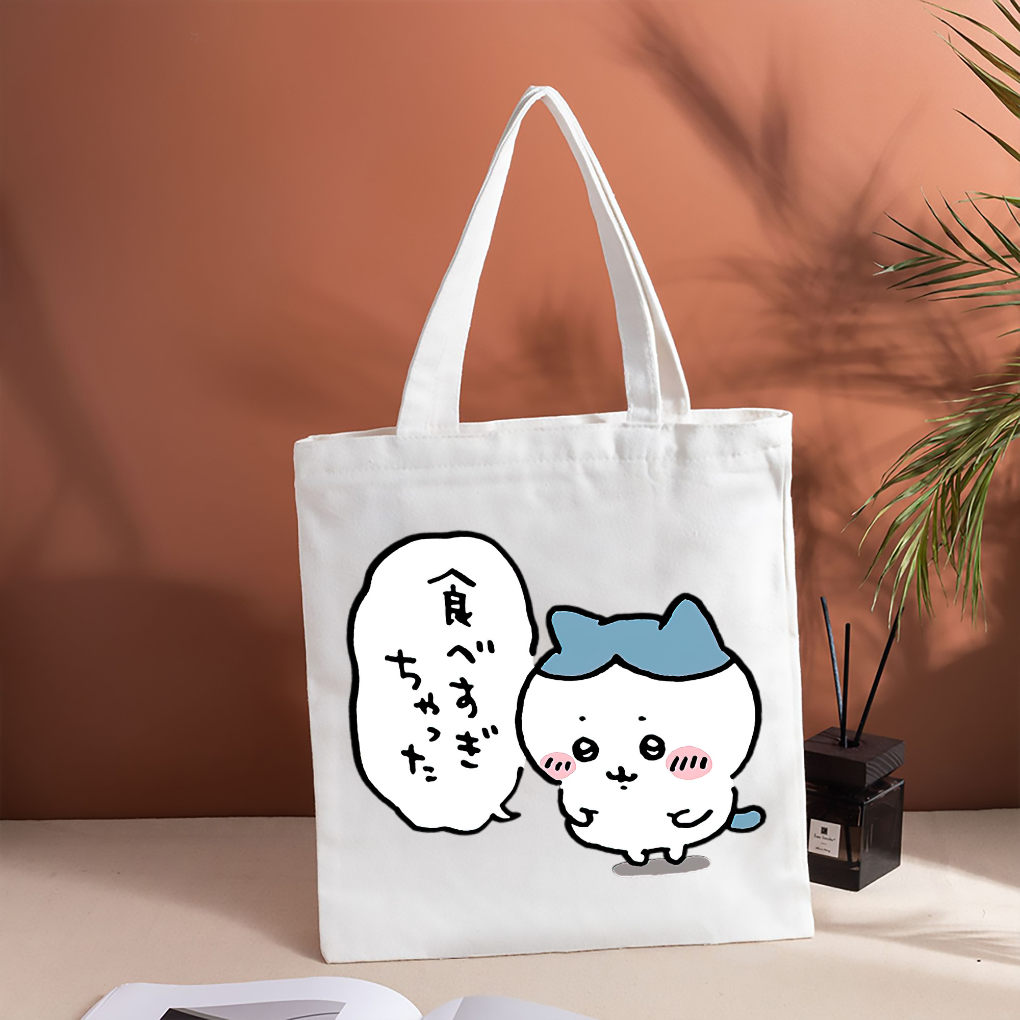 ちいかわ ハチワレ Chii-kawa hachiware 縦型キャンバス生地手提げバッグ　トートバッグ