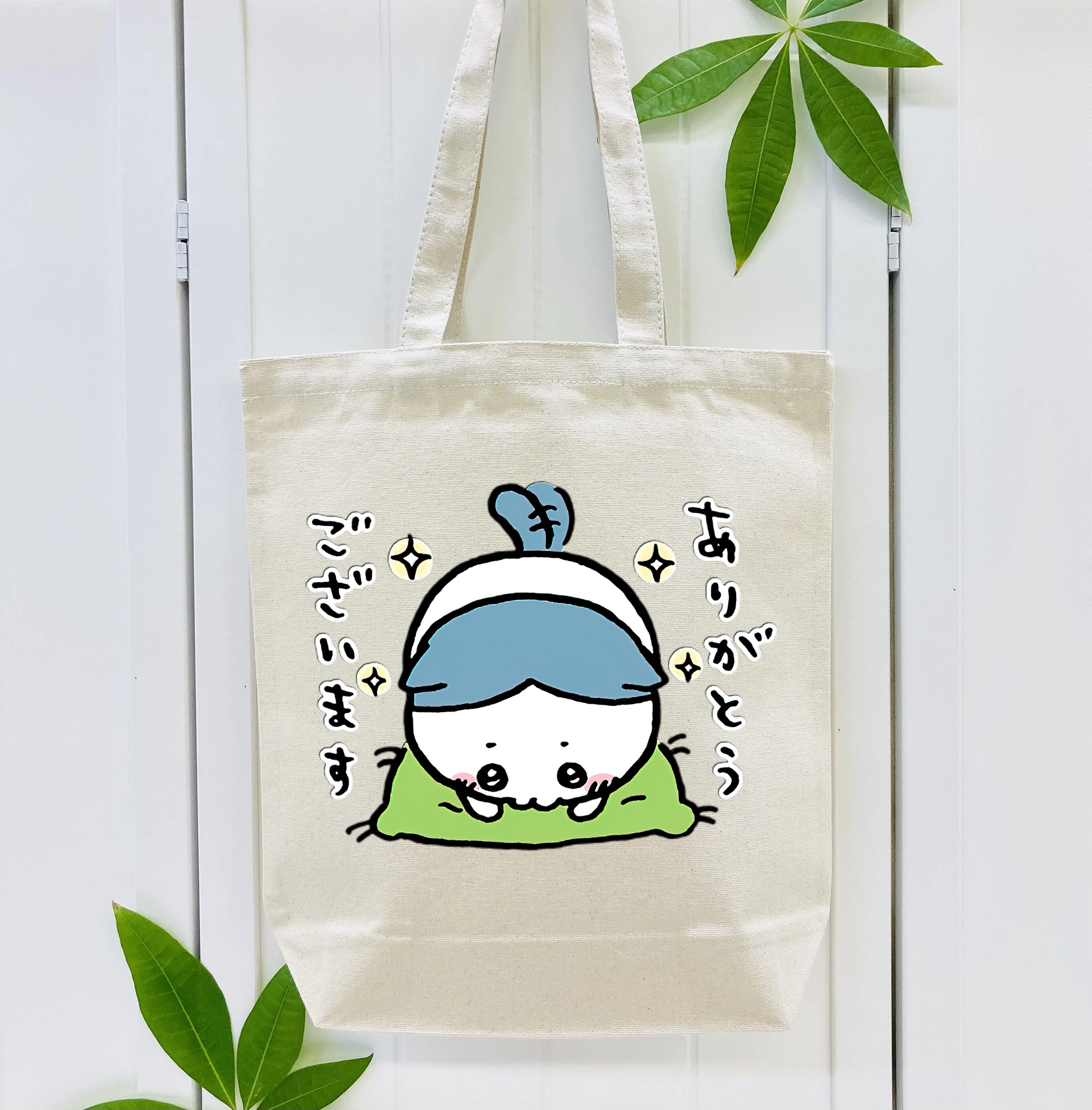 ちいかわ ハチワレ Chii-kawa hachiware 縦型キャンバス生地手提げバッグ　トートバッグ