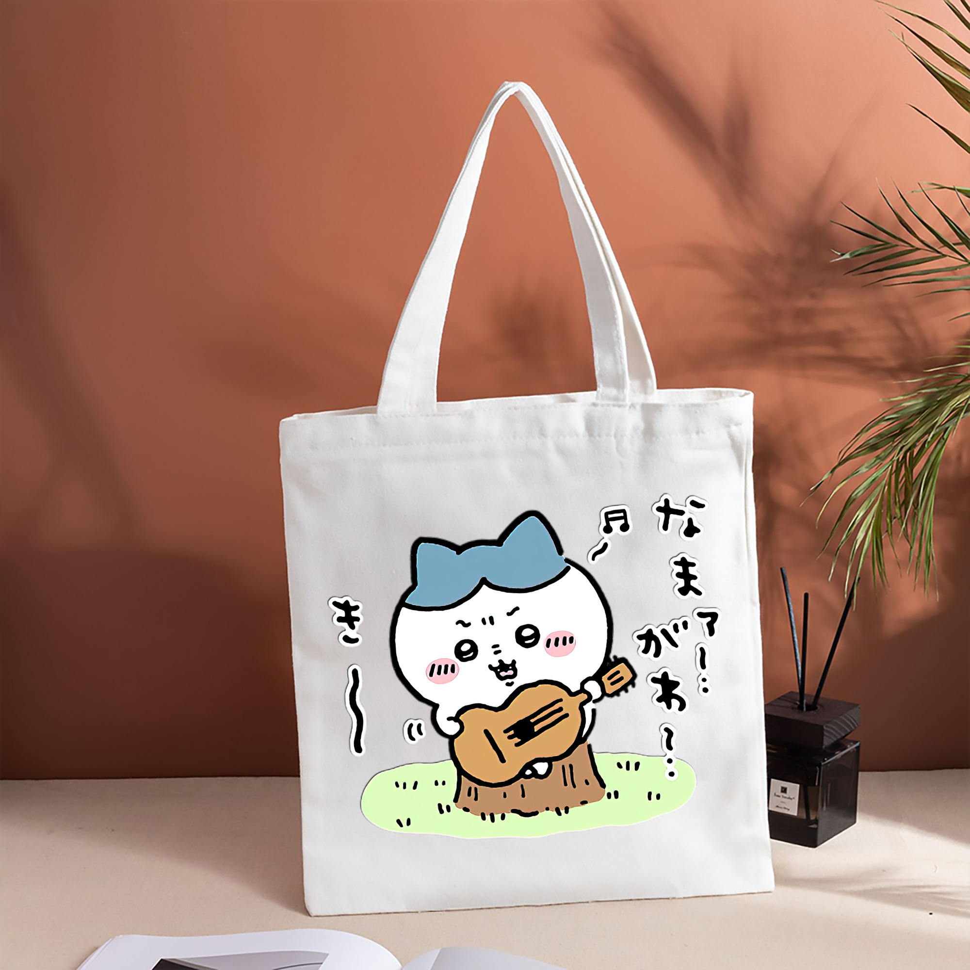 ちいかわ ハチワレ Chii-kawa hachiware 縦型キャンバス生地手提げバッグ　トートバッグ