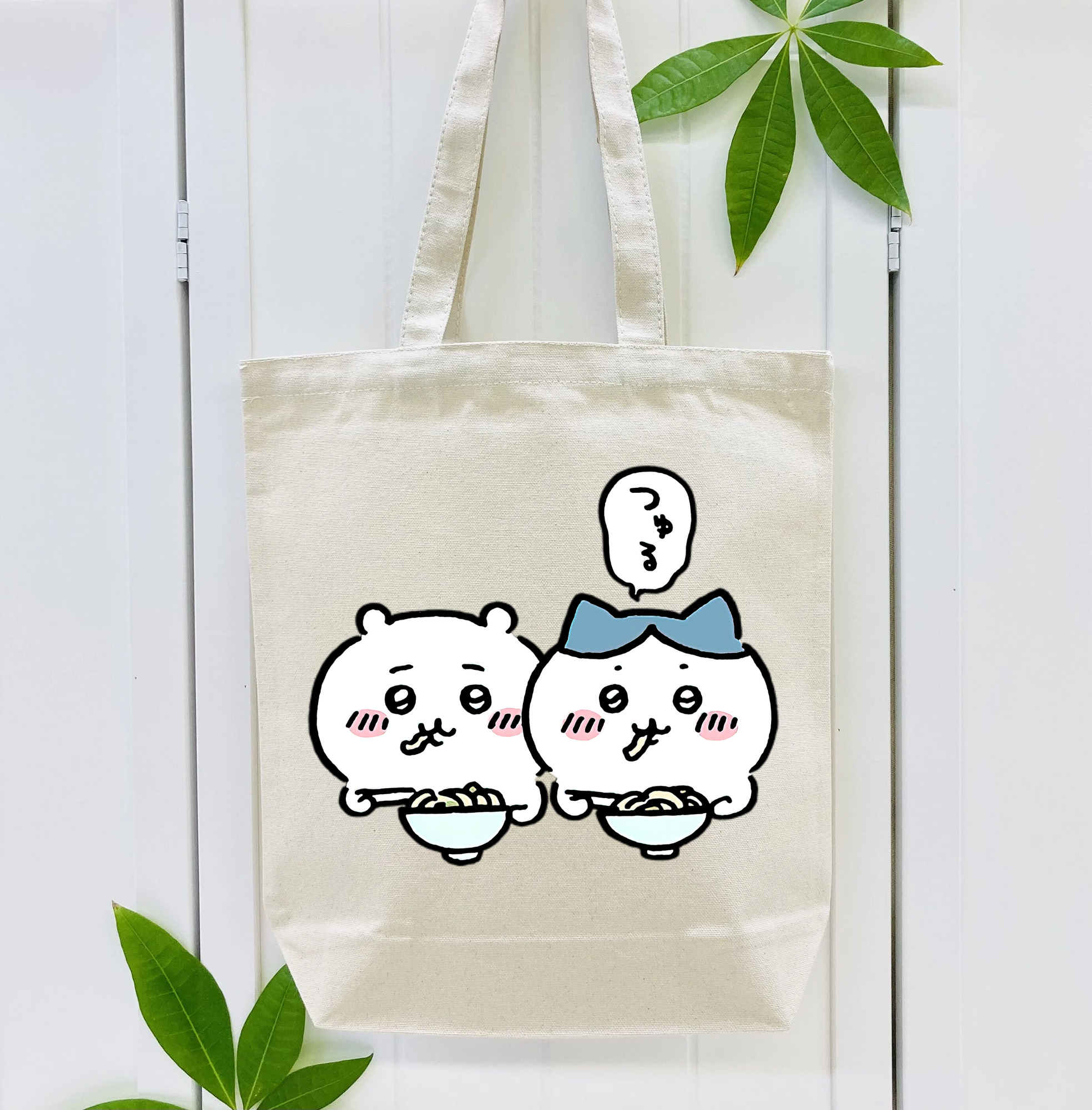ちいかわ ハチワレ Chii-kawa hachiware 縦型キャンバス生地手提げバッグ　トートバッグ