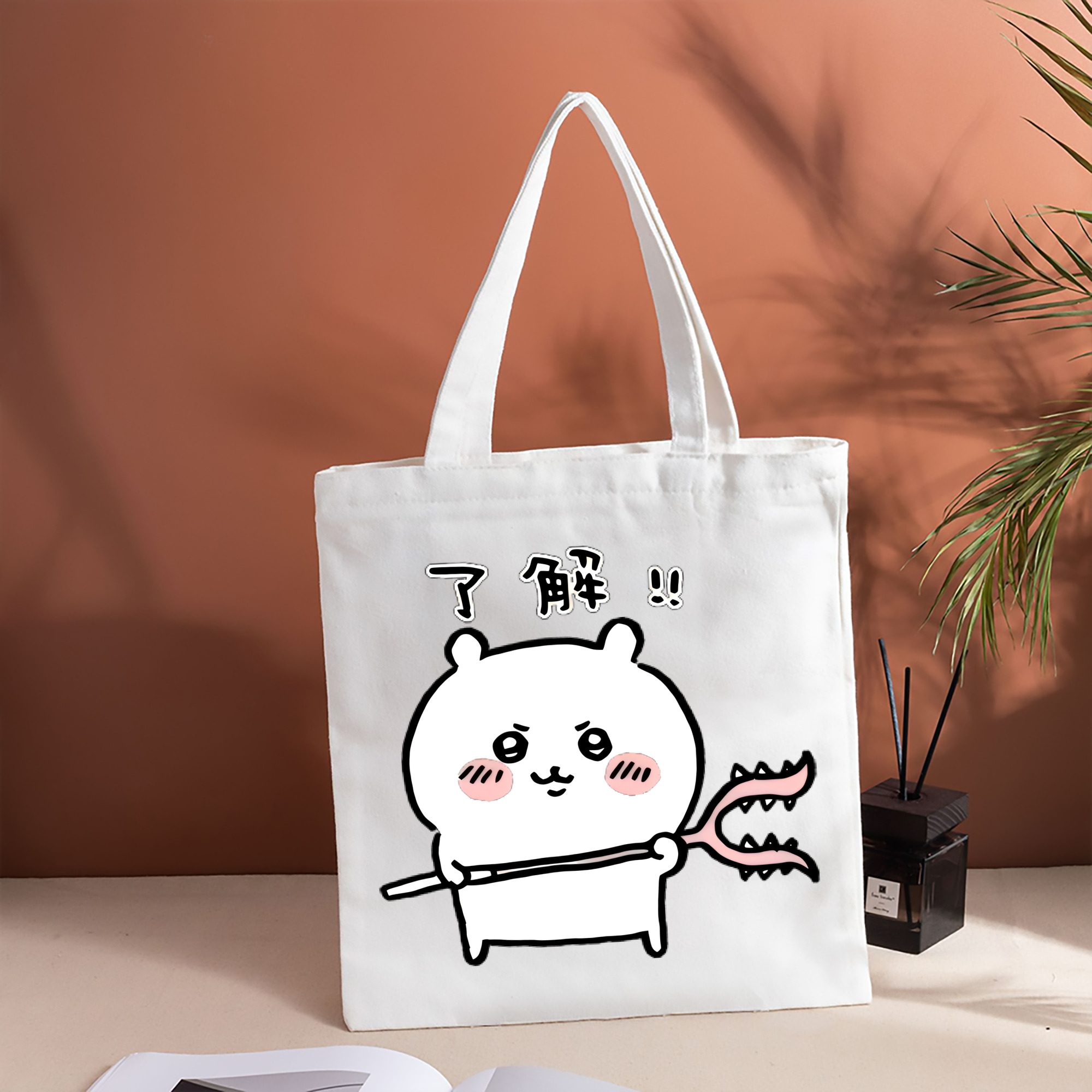 ちいかわ ちいかわ Chii-kawa chiikawa 縦型キャンバス生地手提げバッグ　トートバッグ