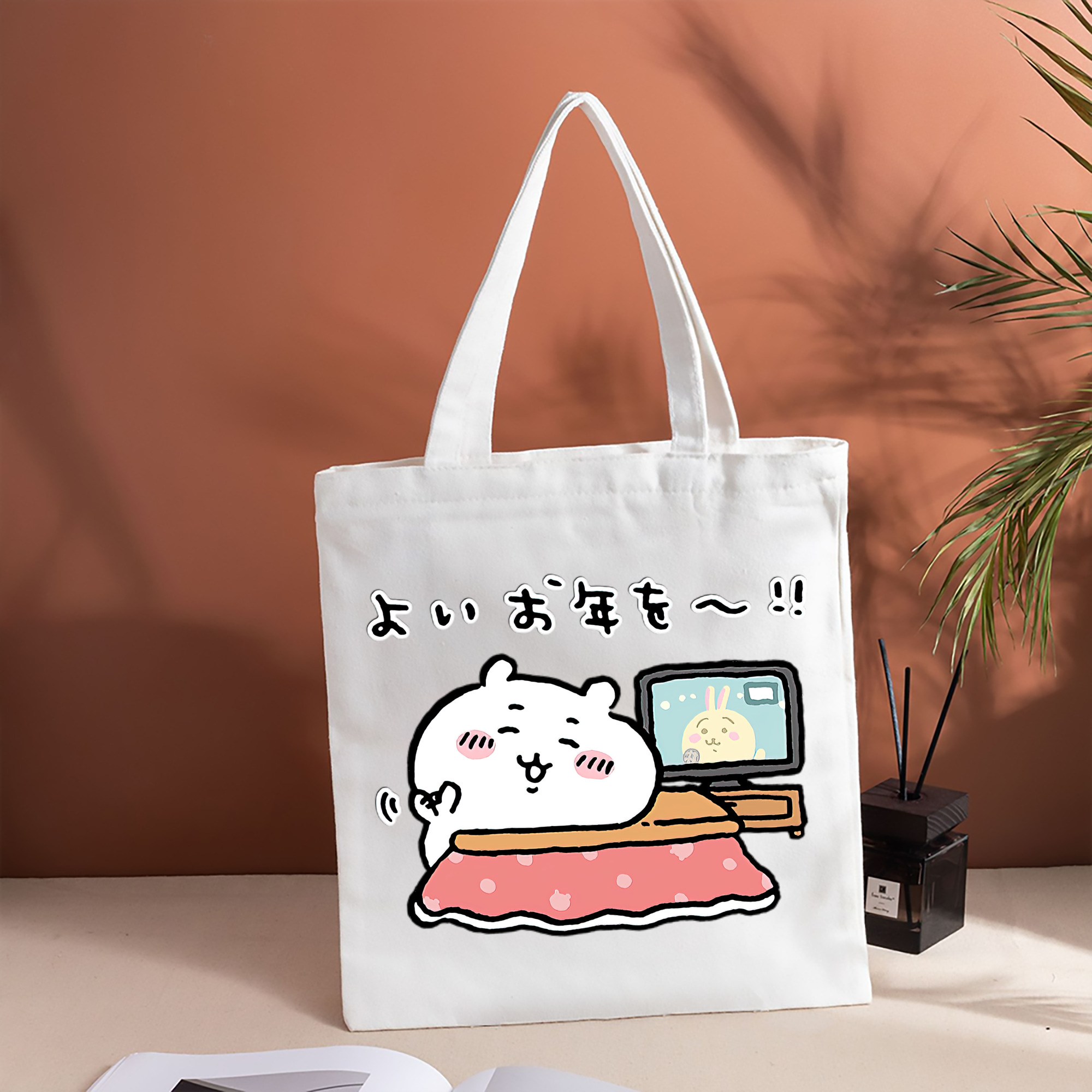 ちいかわ ちいかわ Chii-kawa chiikawa 縦型キャンバス生地手提げバッグ　トートバッグ