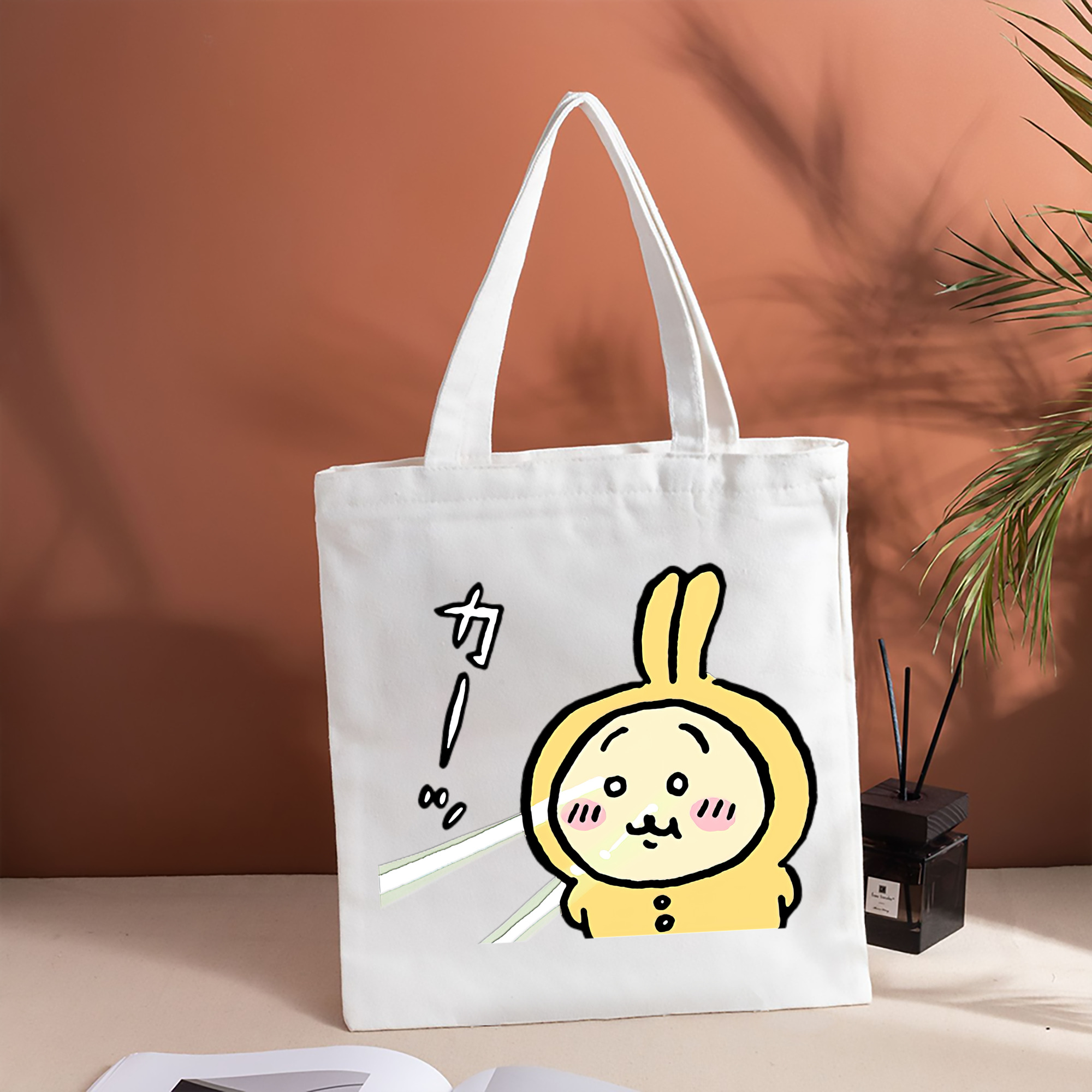 ちいかわ うさぎ Chii-kawa usagi 縦型キャンバス生地手提げバッグ　トートバッグ