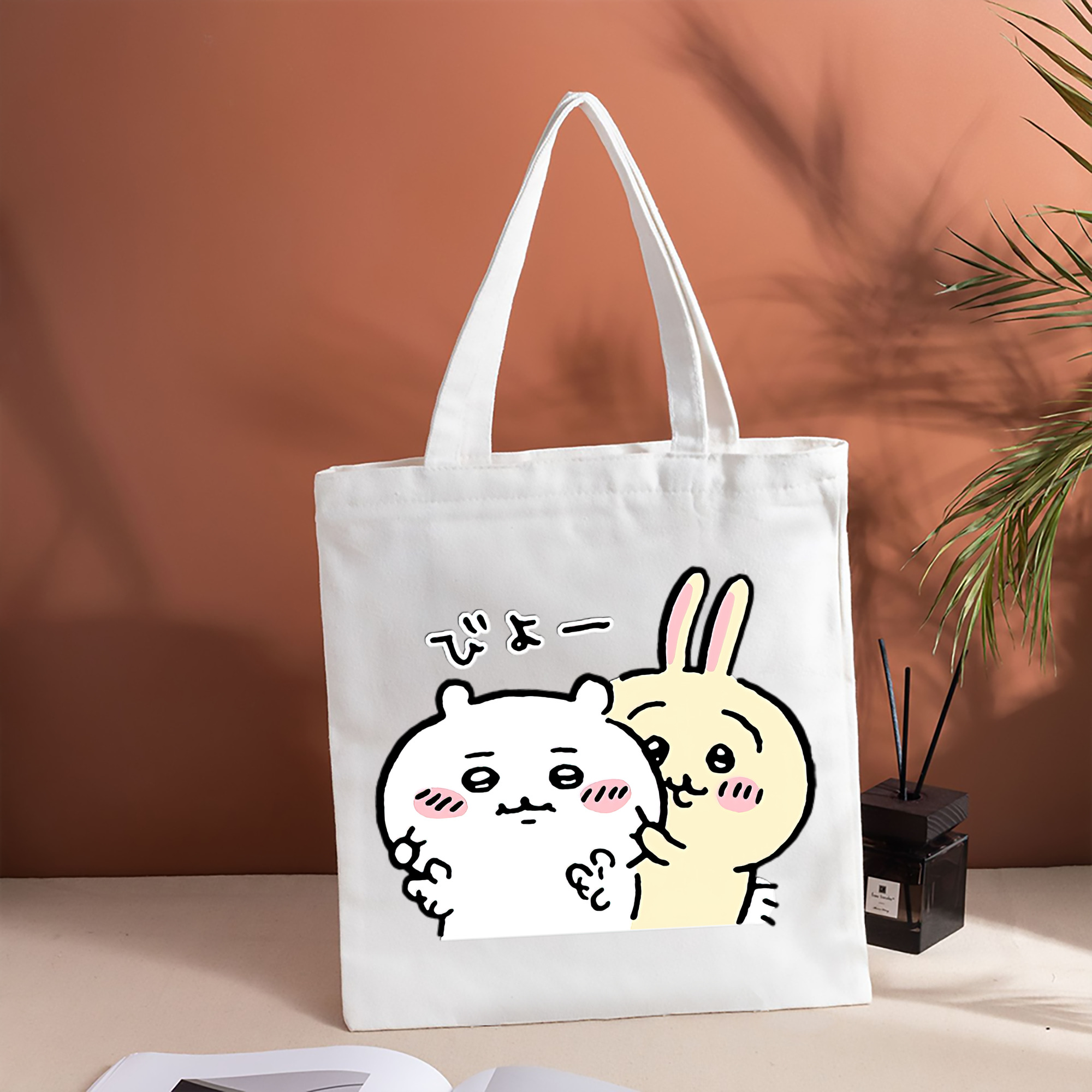 ちいかわ うさぎ Chii-kawa usagi 縦型キャンバス生地手提げバッグ　トートバッグ