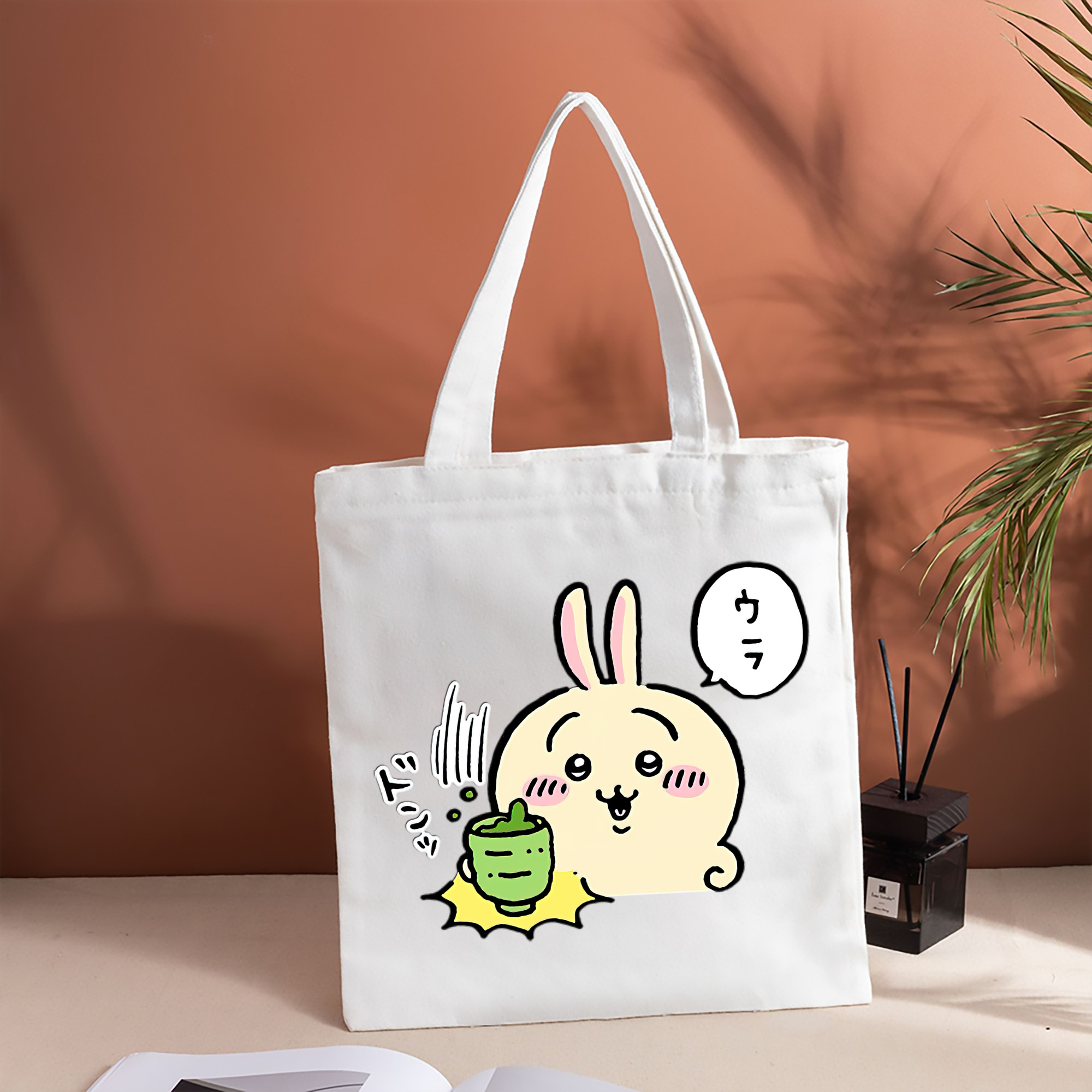 ちいかわ うさぎ Chii-kawa usagi 縦型キャンバス生地手提げバッグ　トートバッグ