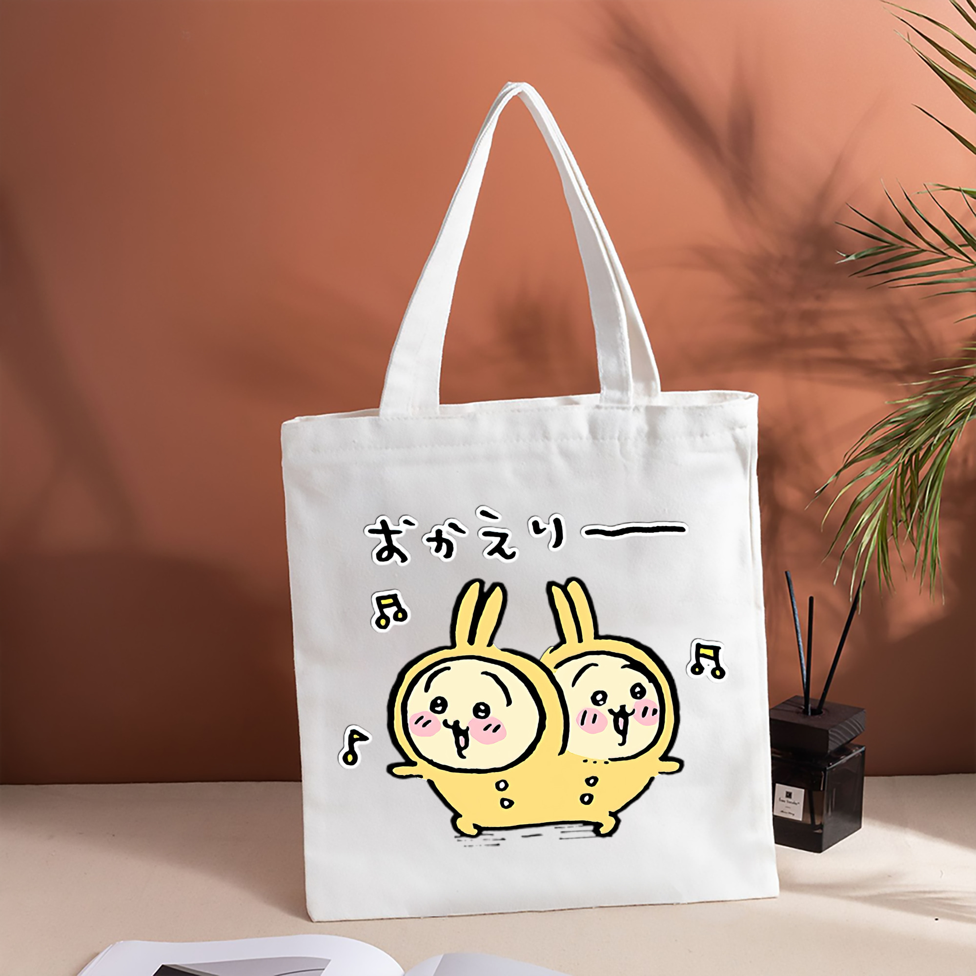 ちいかわ うさぎ Chii-kawa usagi 縦型キャンバス生地手提げバッグ　トートバッグ