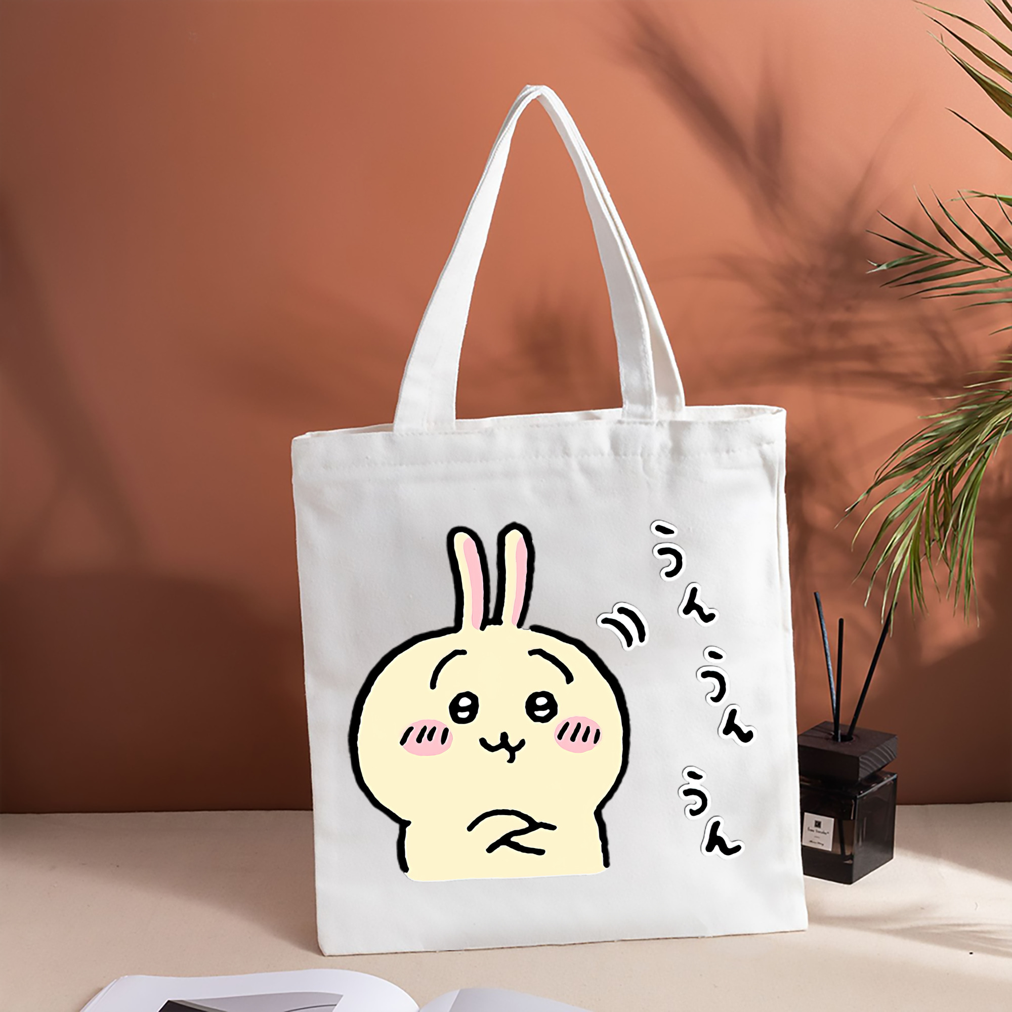 ちいかわ うさぎ Chii-kawa usagi 縦型キャンバス生地手提げバッグ　トートバッグ