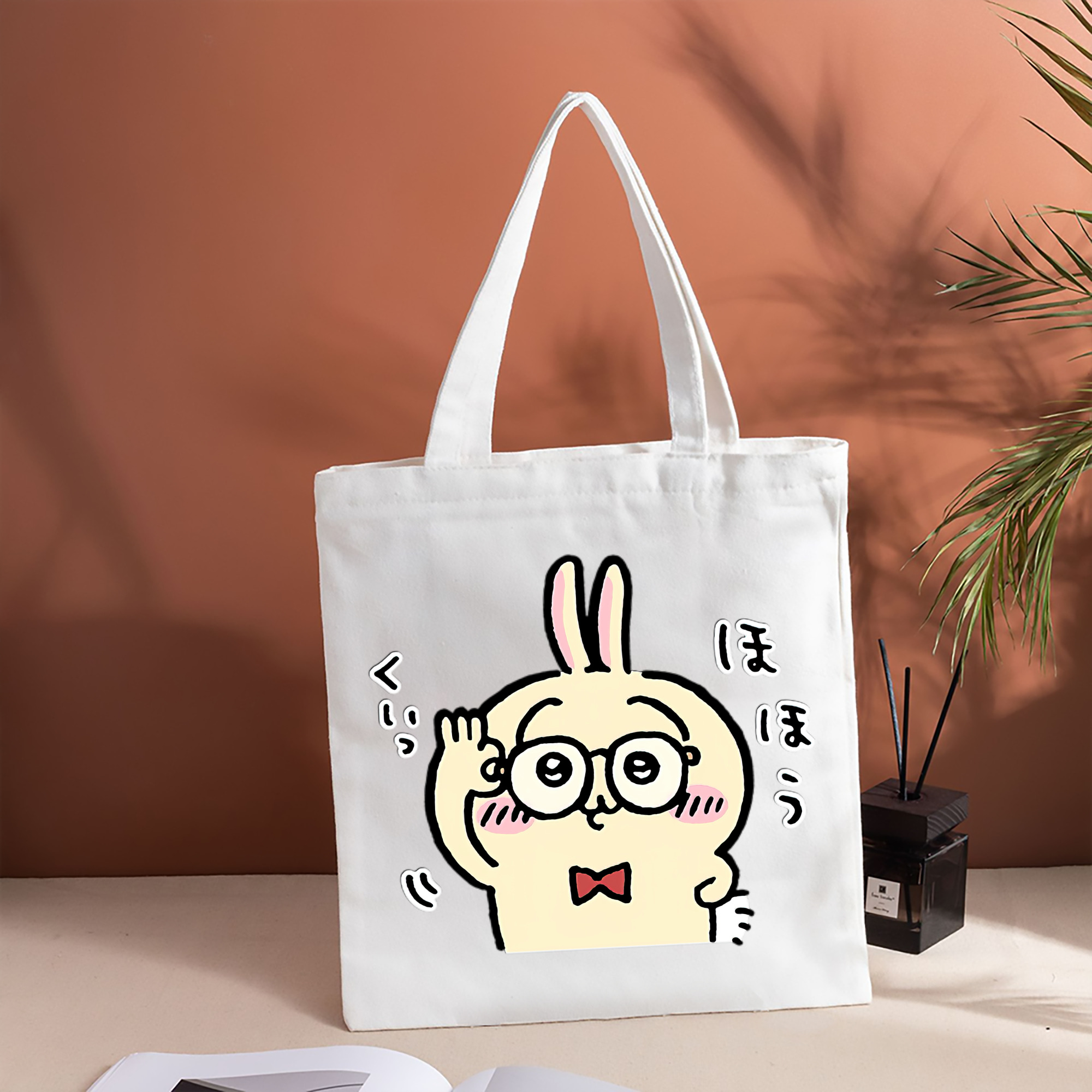 ちいかわ うさぎ Chii-kawa usagi 縦型キャンバス生地手提げバッグ　トートバッグ