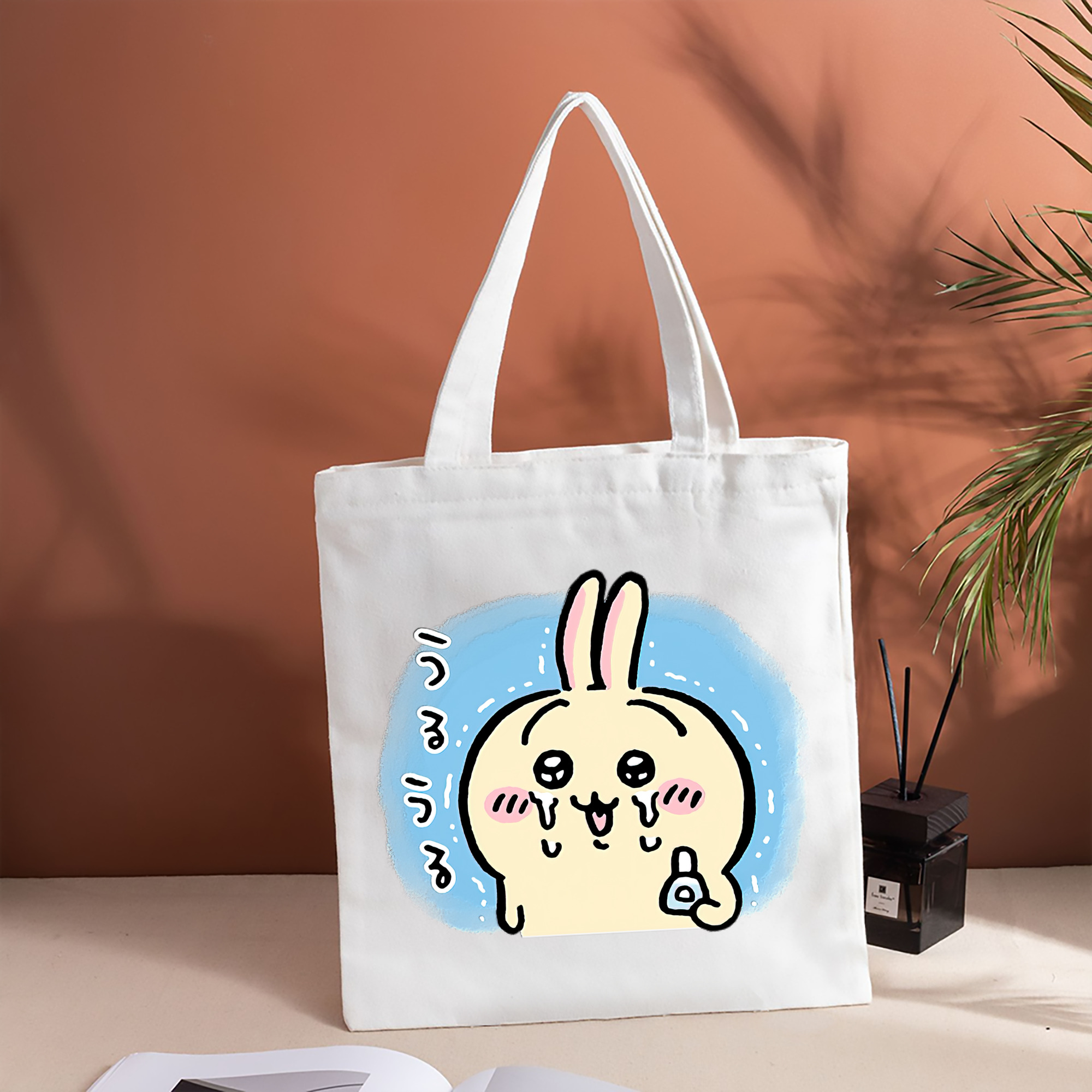 ちいかわ うさぎ Chii-kawa usagi 縦型キャンバス生地手提げバッグ　トートバッグ