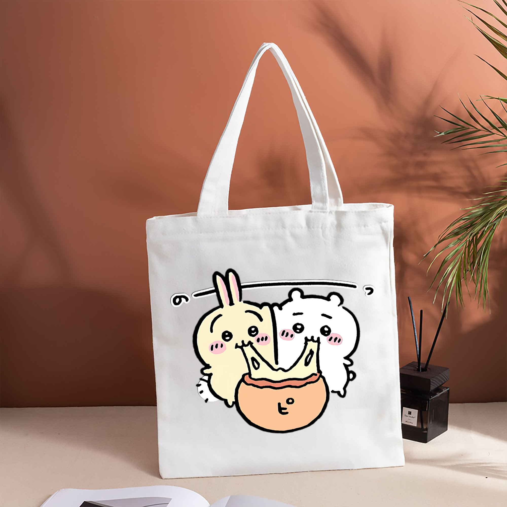 ちいかわ うさぎ Chii-kawa usagi 縦型キャンバス生地手提げバッグ　トートバッグ