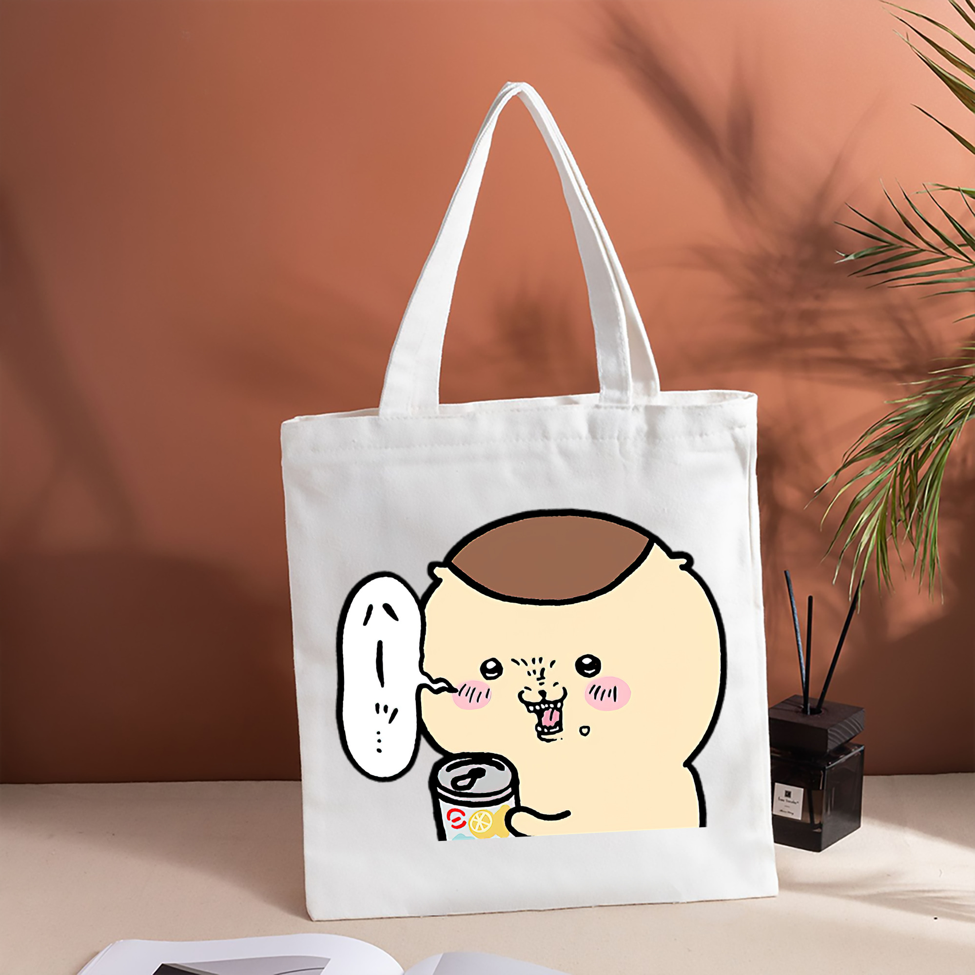 ちいかわ くりまんじゅう Chii-kawa kuri manjū 縦型キャンバス生地手提げバッグ　トートバッグ