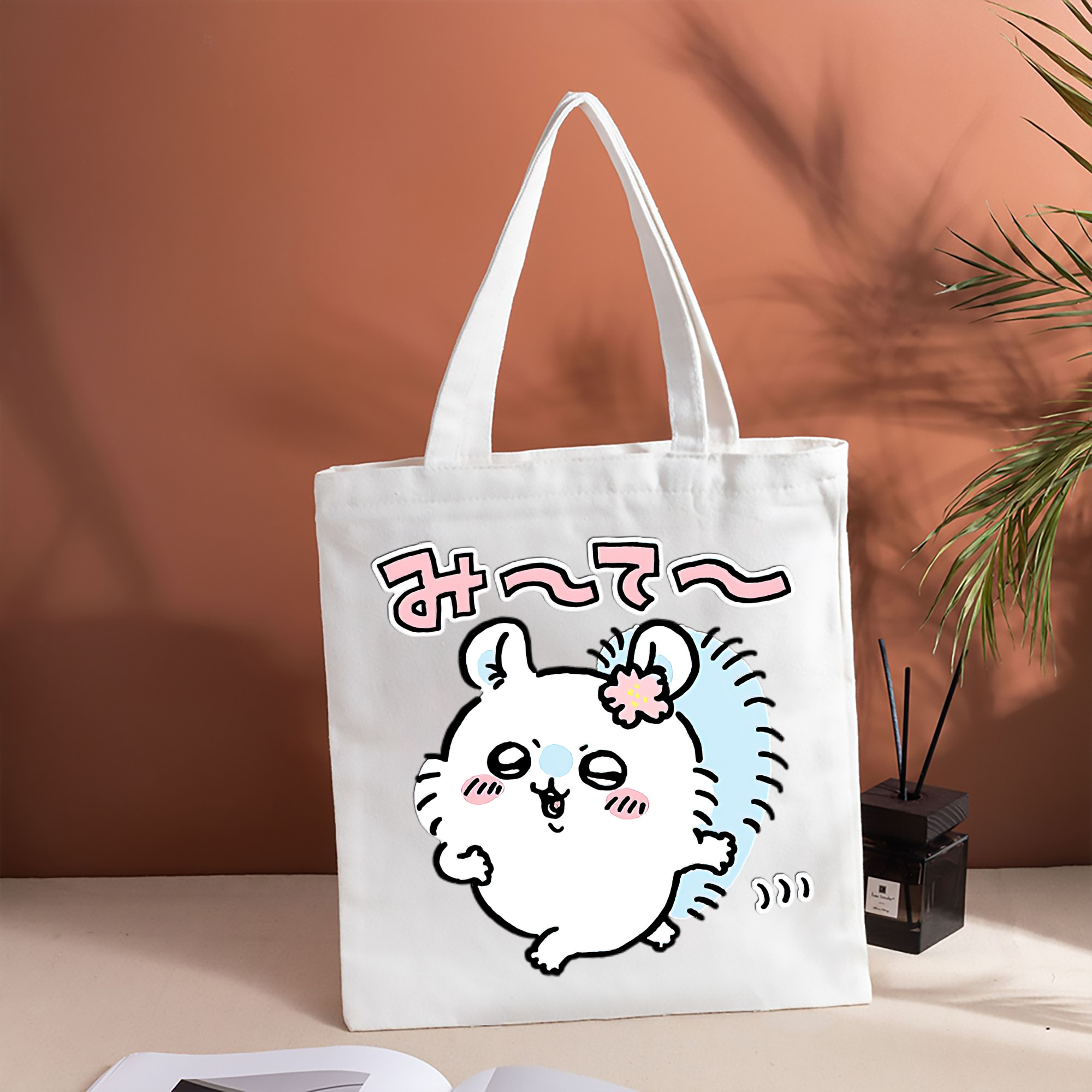 ちいかわ モモンガ Chii-kawa Momonga 縦型キャンバス生地手提げバッグ　トートバッグ