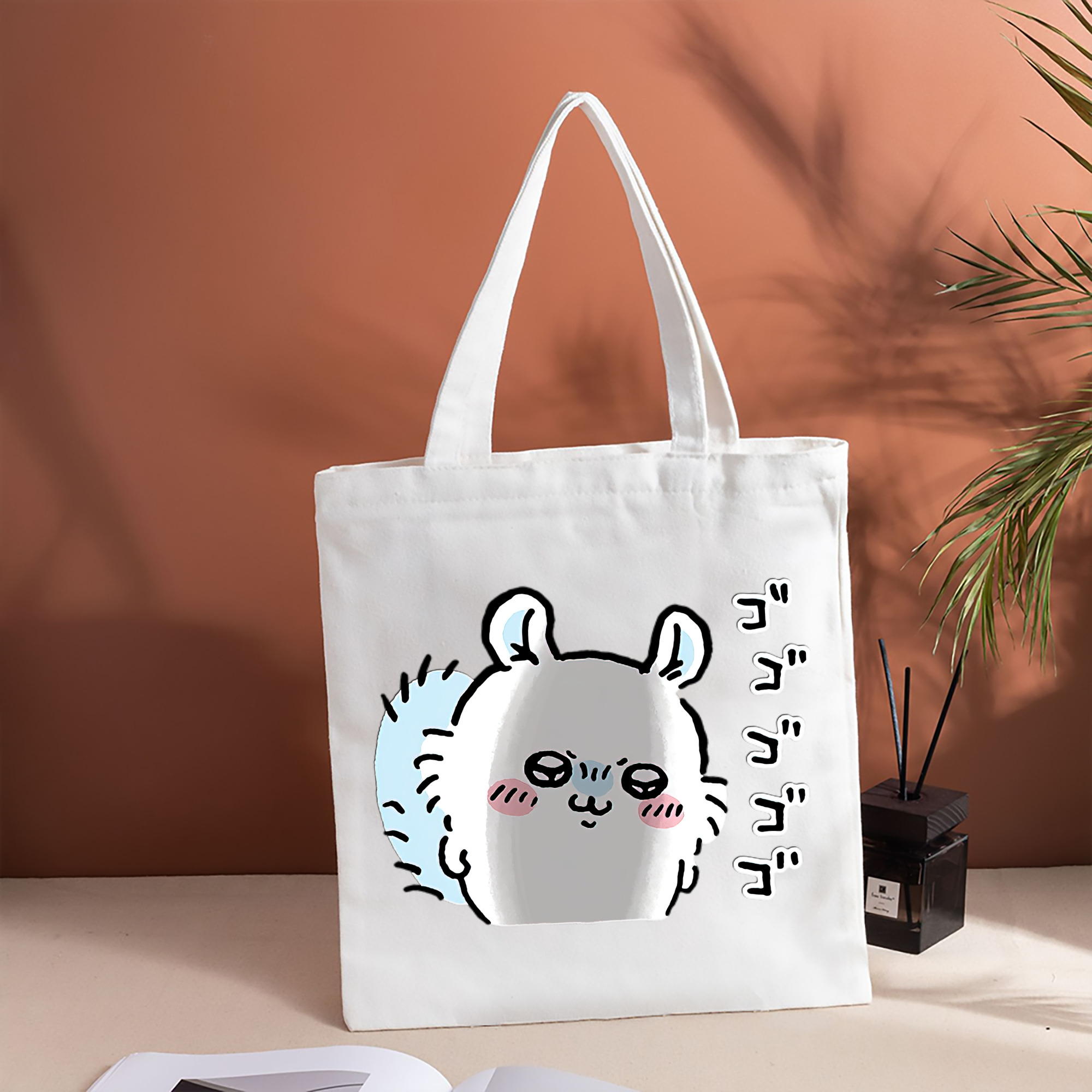 ちいかわ モモンガ Chii-kawa Momonga 縦型キャンバス生地手提げバッグ　トートバッグ
