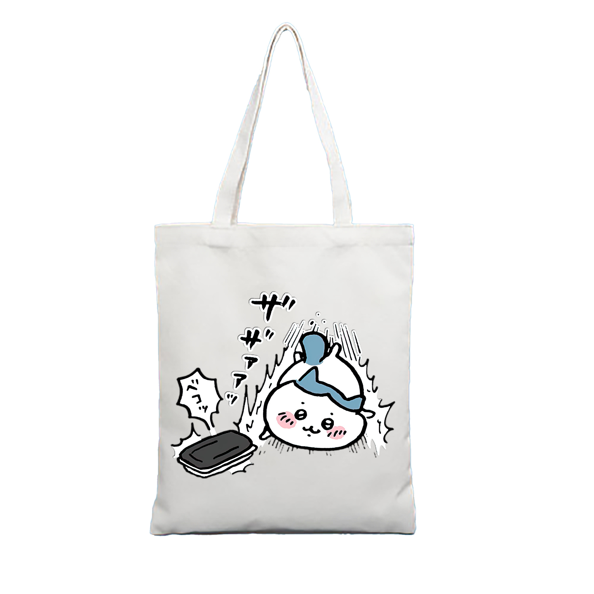 （画像用） ちいかわ ハチワレ Chii-kawa hachiware 縦型キャンバス生地手提げバッグ　トートバッグ
