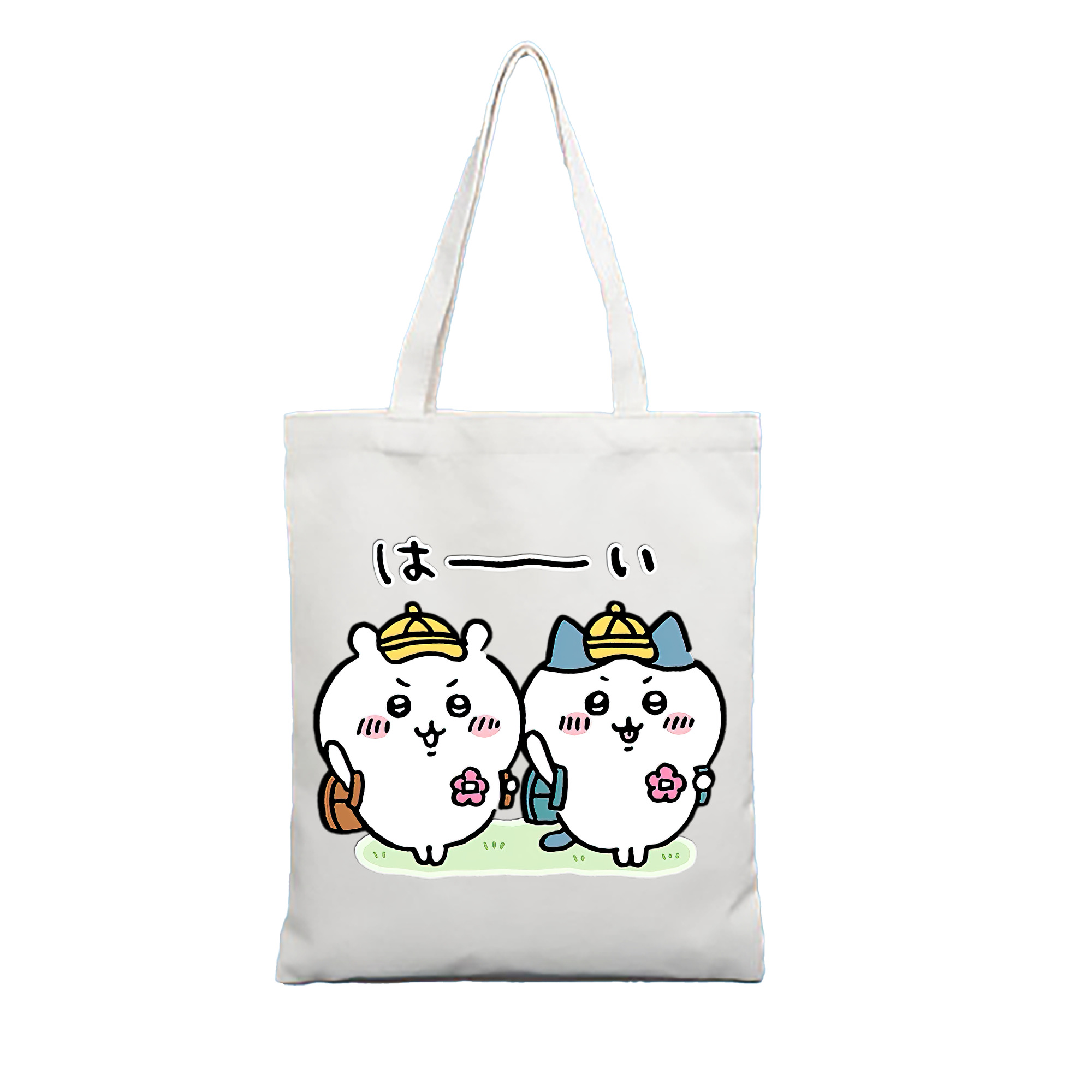 （画像用） ちいかわ ハチワレ Chii-kawa hachiware 縦型キャンバス生地手提げバッグ　トートバッグ