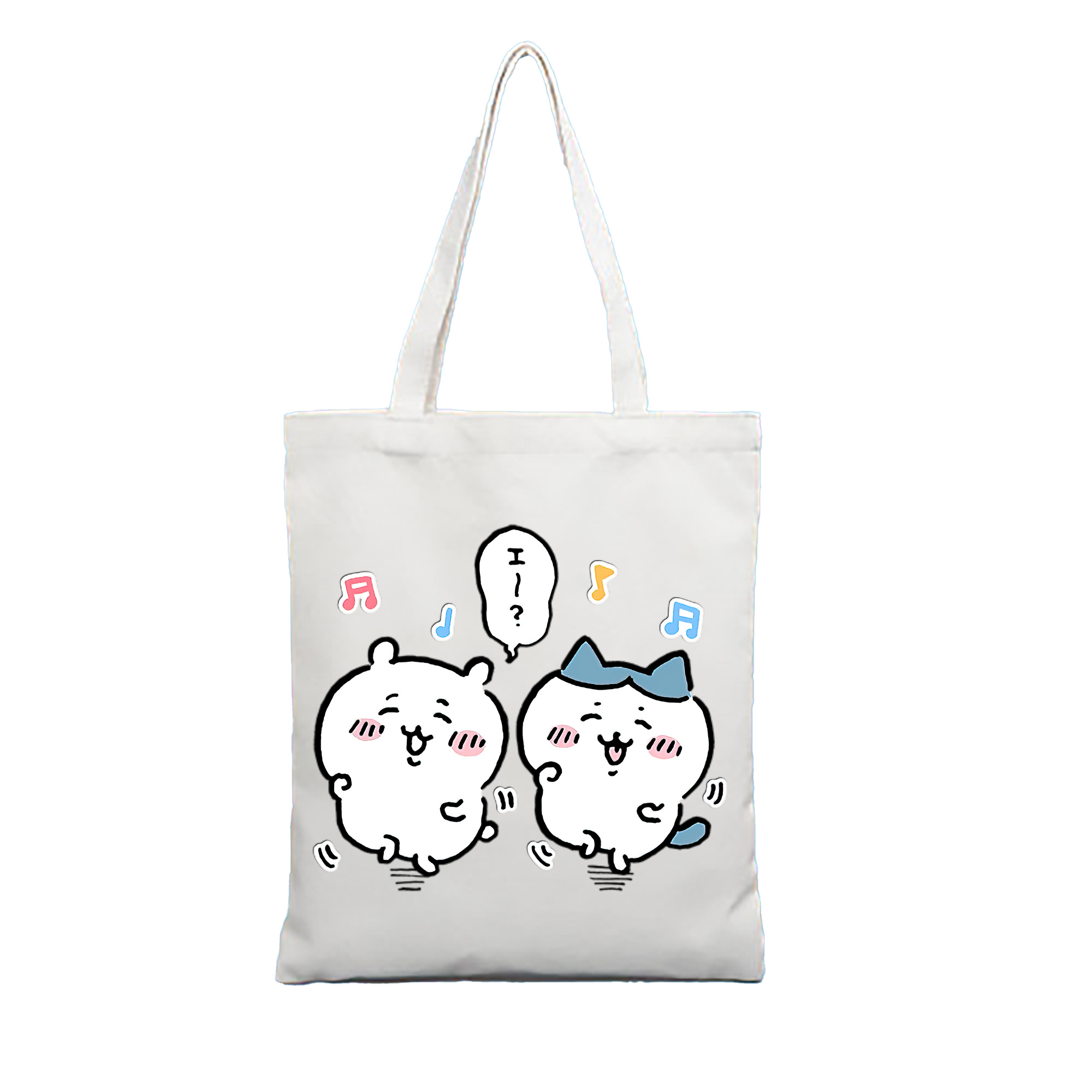 （画像用） ちいかわ ハチワレ Chii-kawa hachiware 縦型キャンバス生地手提げバッグ　トートバッグ