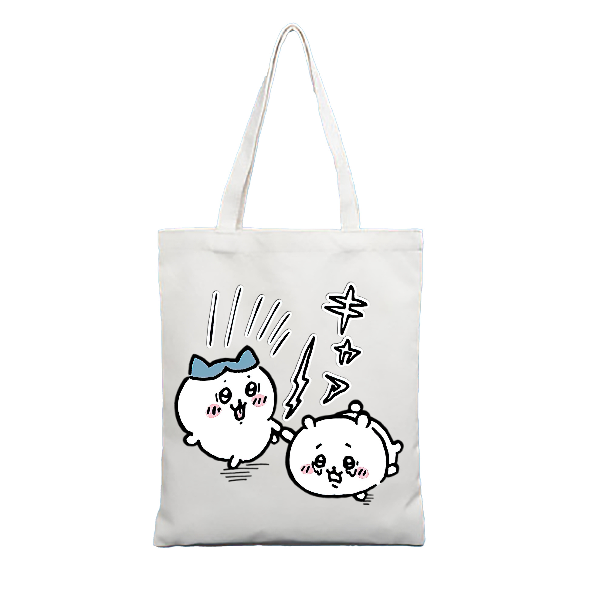 （画像用） ちいかわ ハチワレ Chii-kawa hachiware 縦型キャンバス生地手提げバッグ　トートバッグ