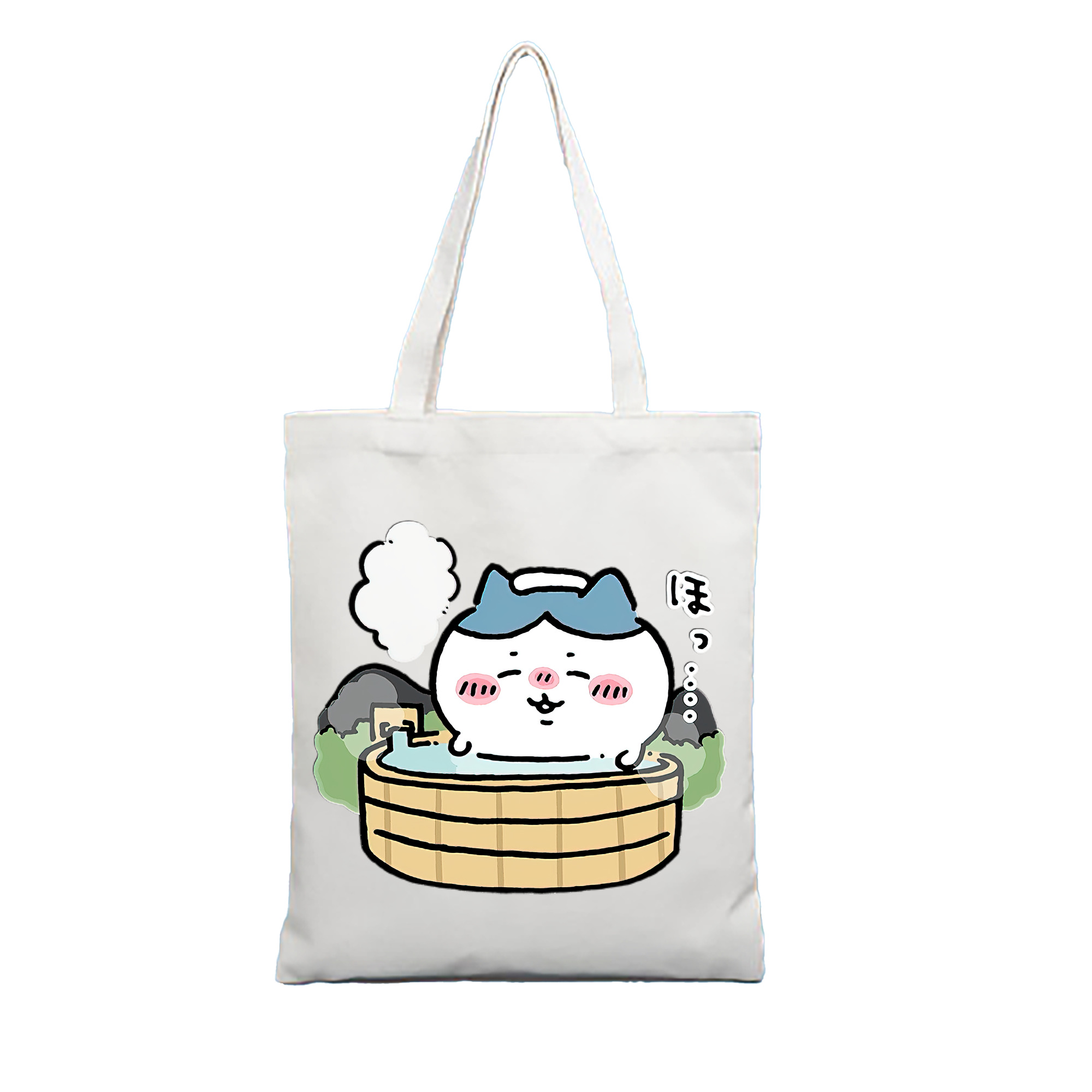 （画像用） ちいかわ ハチワレ Chii-kawa hachiware 縦型キャンバス生地手提げバッグ　トートバッグ