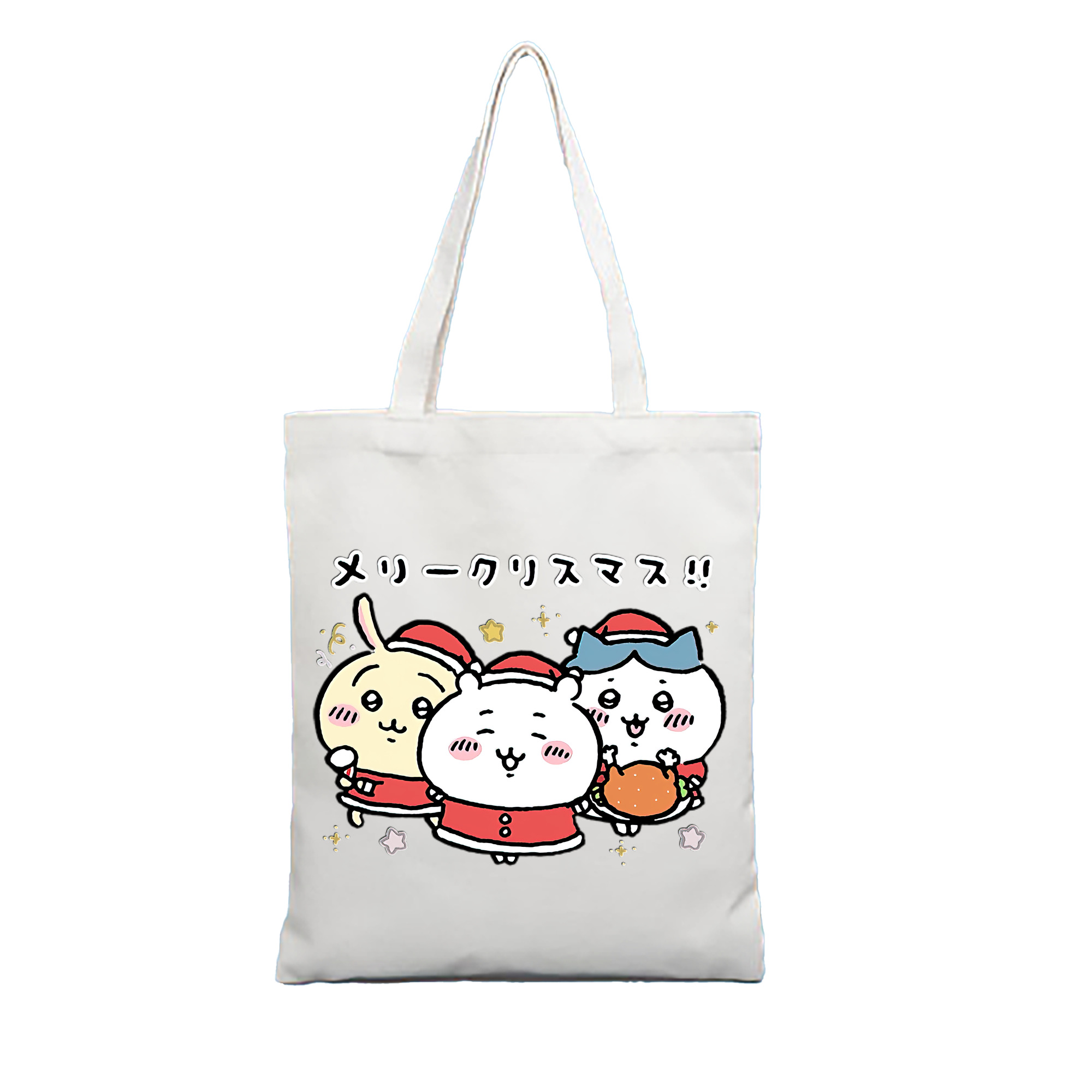 （画像用） ちいかわ ハチワレ Chii-kawa hachiware 縦型キャンバス生地手提げバッグ　トートバッグ
