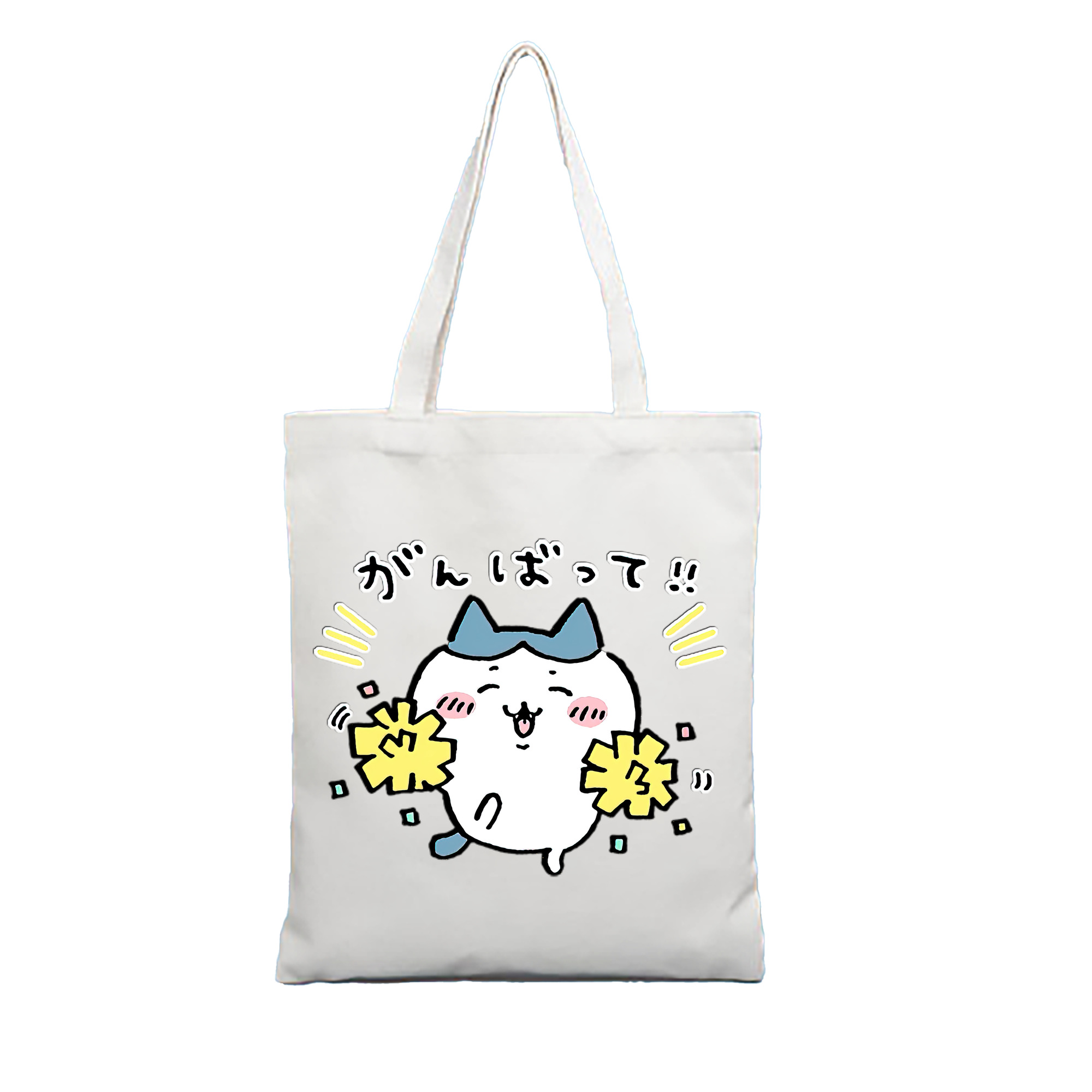 （画像用） ちいかわ ハチワレ Chii-kawa hachiware 縦型キャンバス生地手提げバッグ　トートバッグ