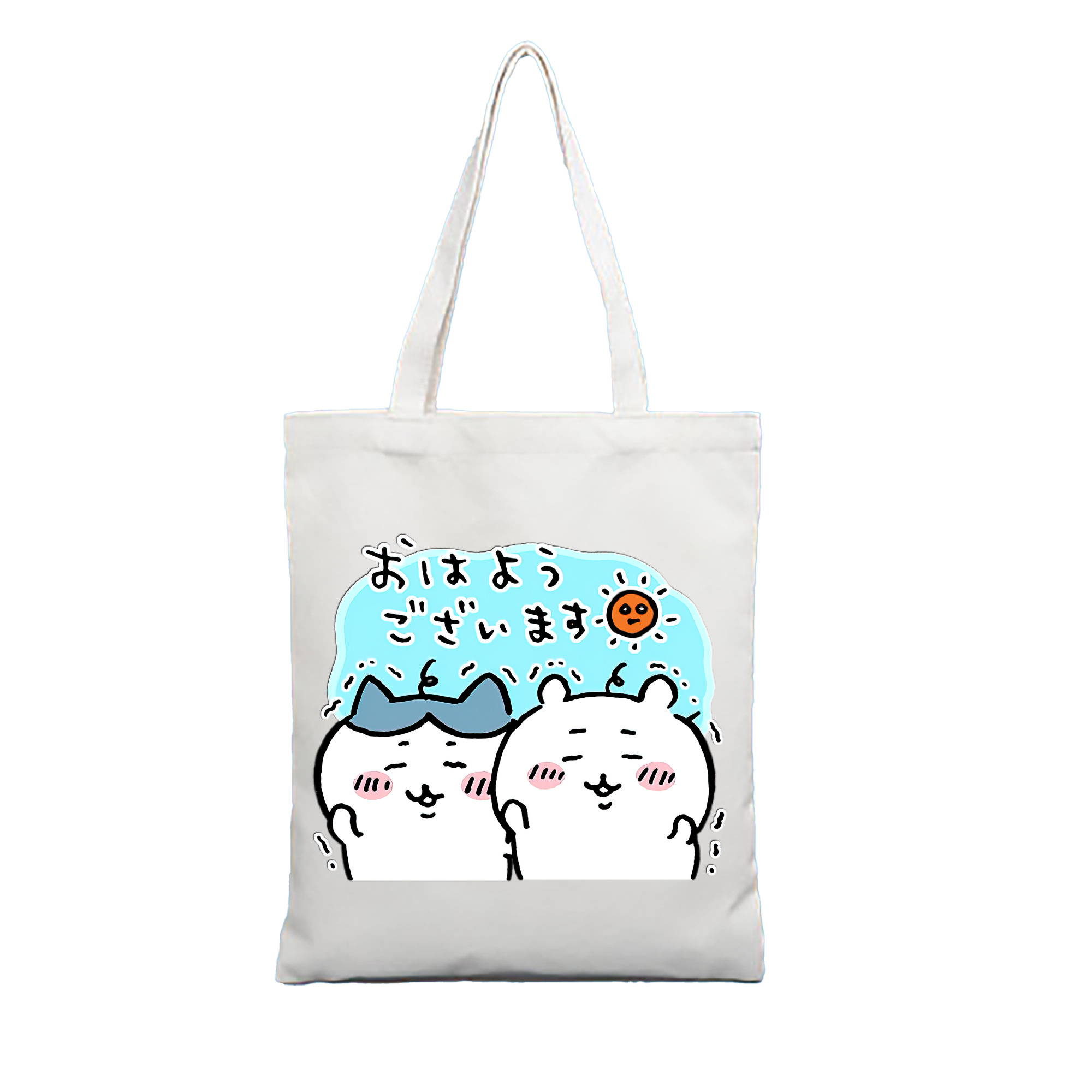 （画像用） ちいかわ ハチワレ Chii-kawa hachiware 縦型キャンバス生地手提げバッグ　トートバッグ