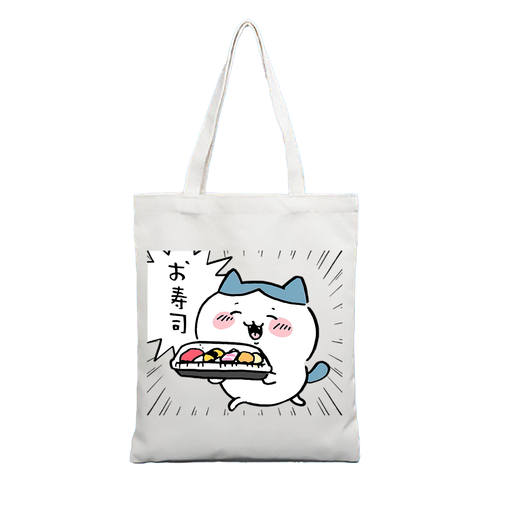 （画像用） ちいかわ ハチワレ Chii-kawa hachiware 縦型キャンバス生地手提げバッグ　トートバッグ