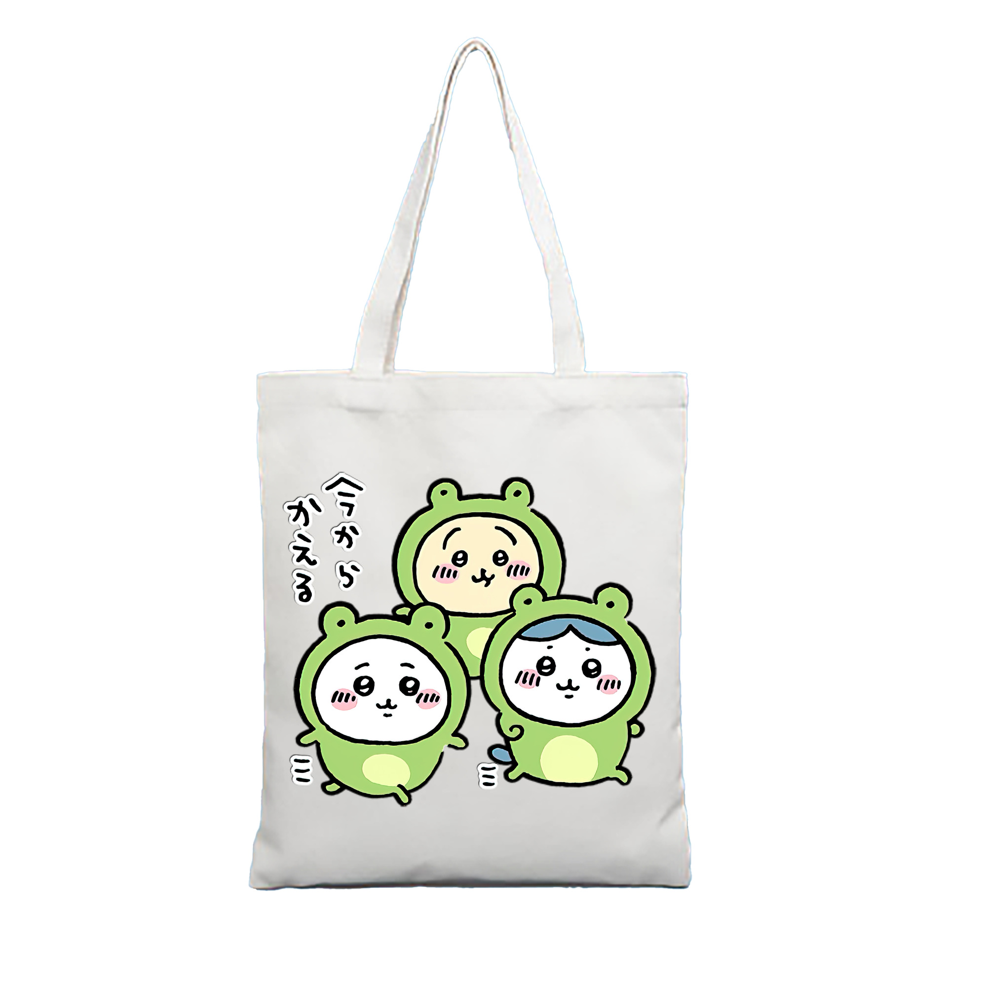 （画像用） ちいかわ ハチワレ Chii-kawa hachiware 縦型キャンバス生地手提げバッグ　トートバッグ