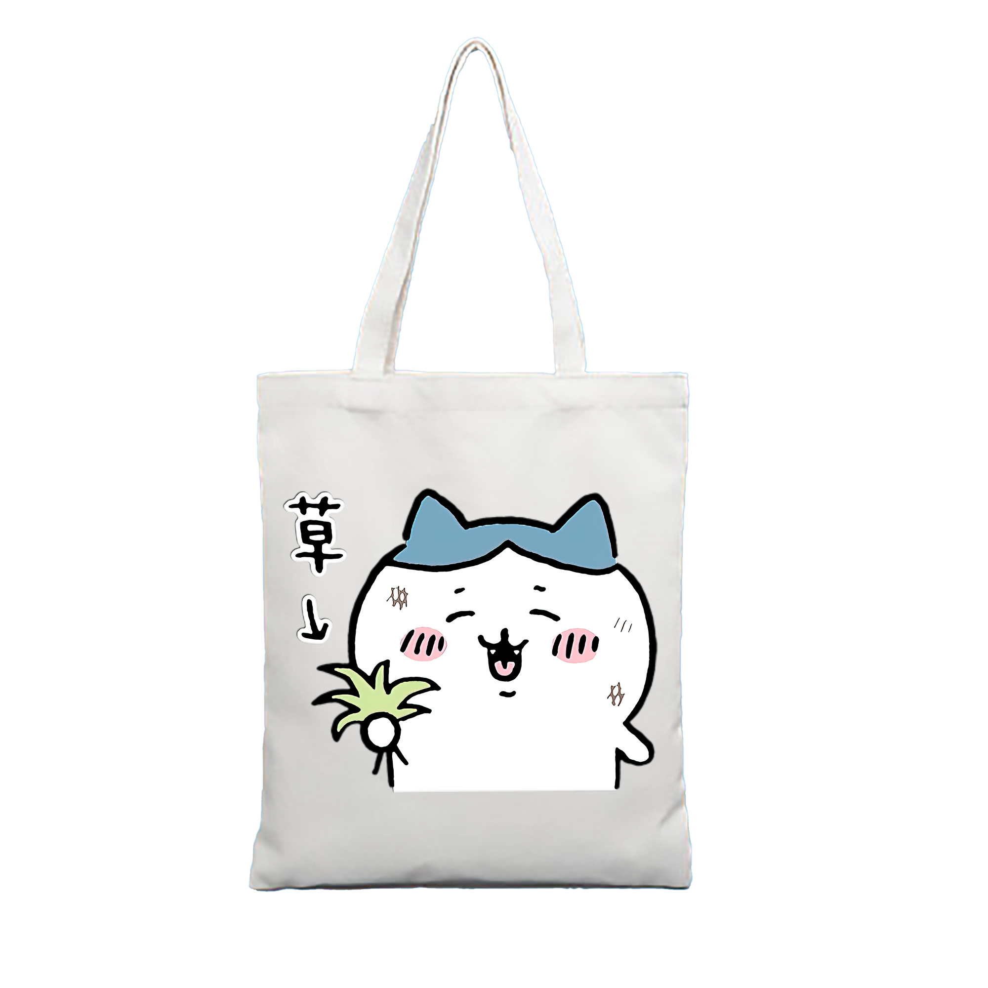 （画像用） ちいかわ ハチワレ Chii-kawa hachiware 縦型キャンバス生地手提げバッグ　トートバッグ