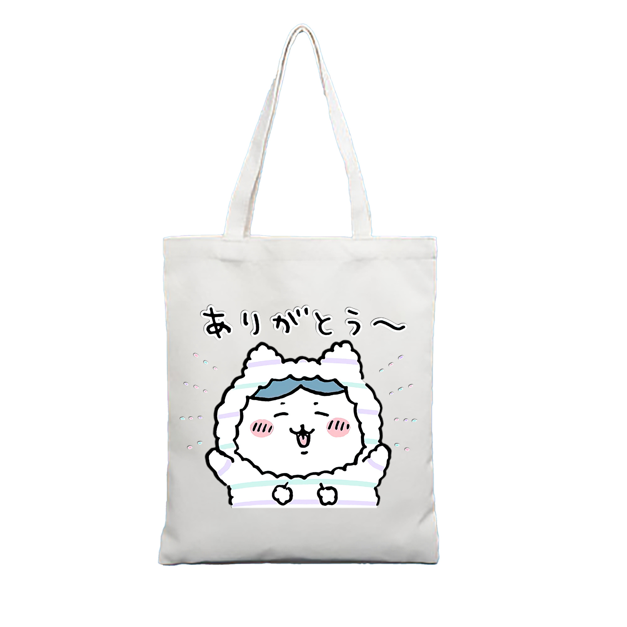（画像用） ちいかわ ハチワレ Chii-kawa hachiware 縦型キャンバス生地手提げバッグ　トートバッグ